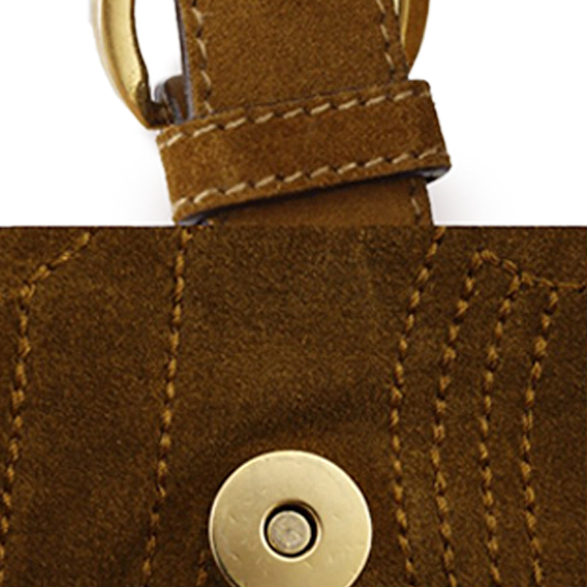 Ferragamo Stitched Suede Tassel Crossbody