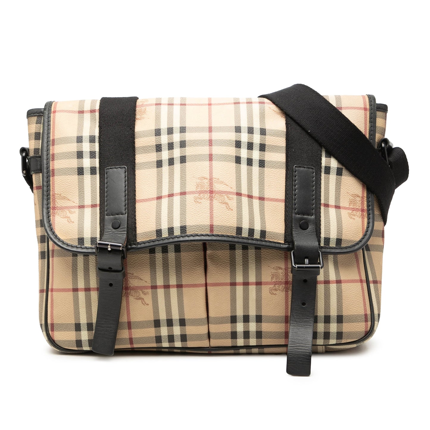Burberry Haymarket Check Coated Canvas Messenger Bag
