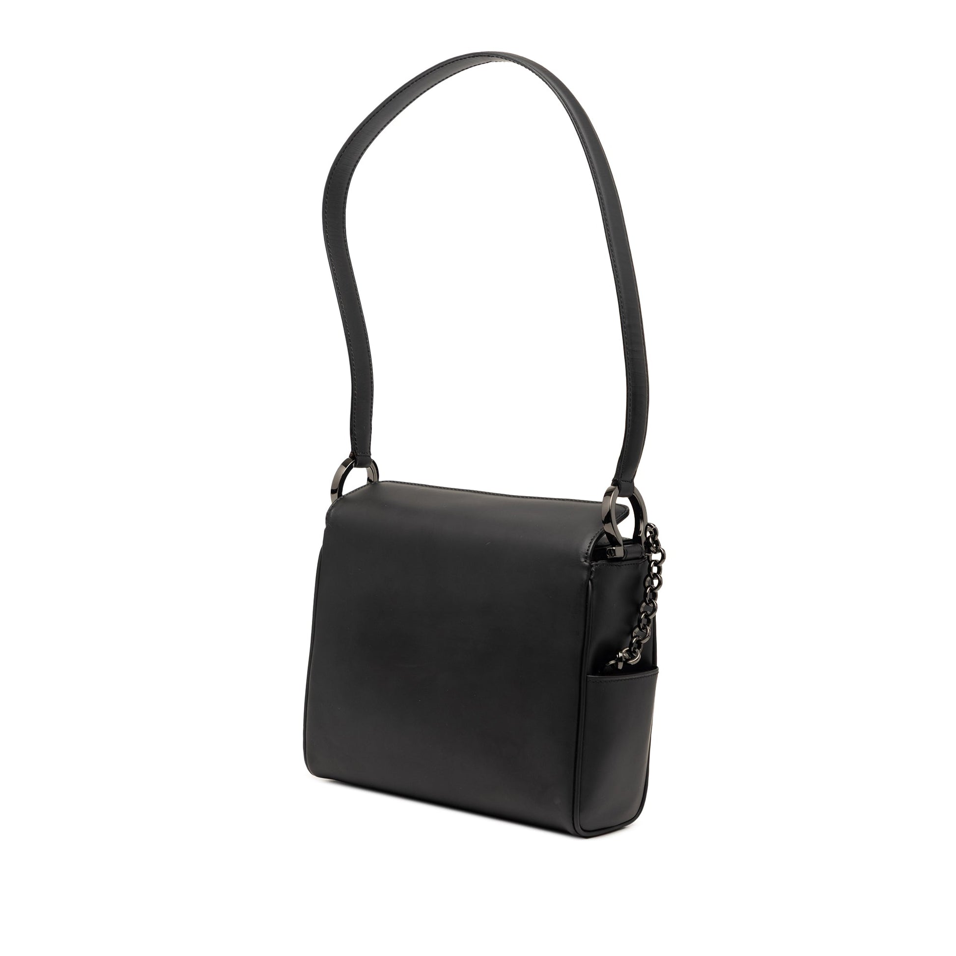 Ferragamo Leather Gancini Shoulder Bag