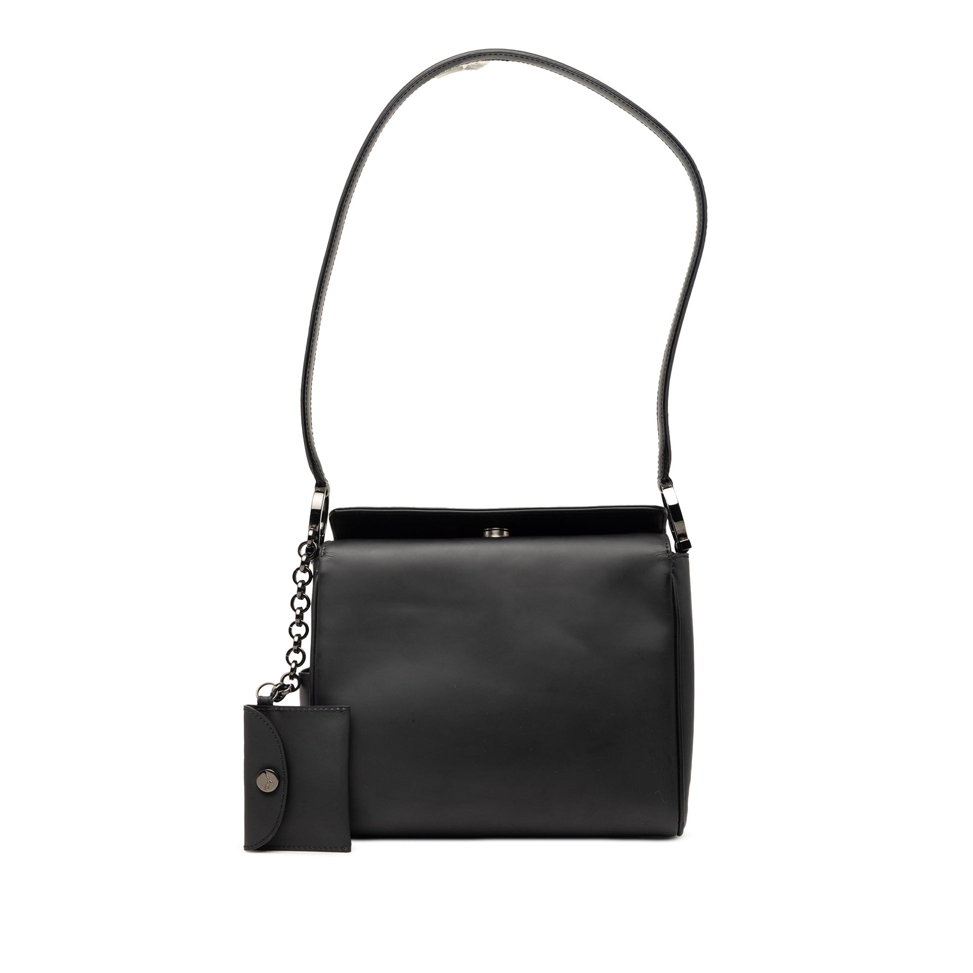 Ferragamo Leather Gancini Shoulder Bag