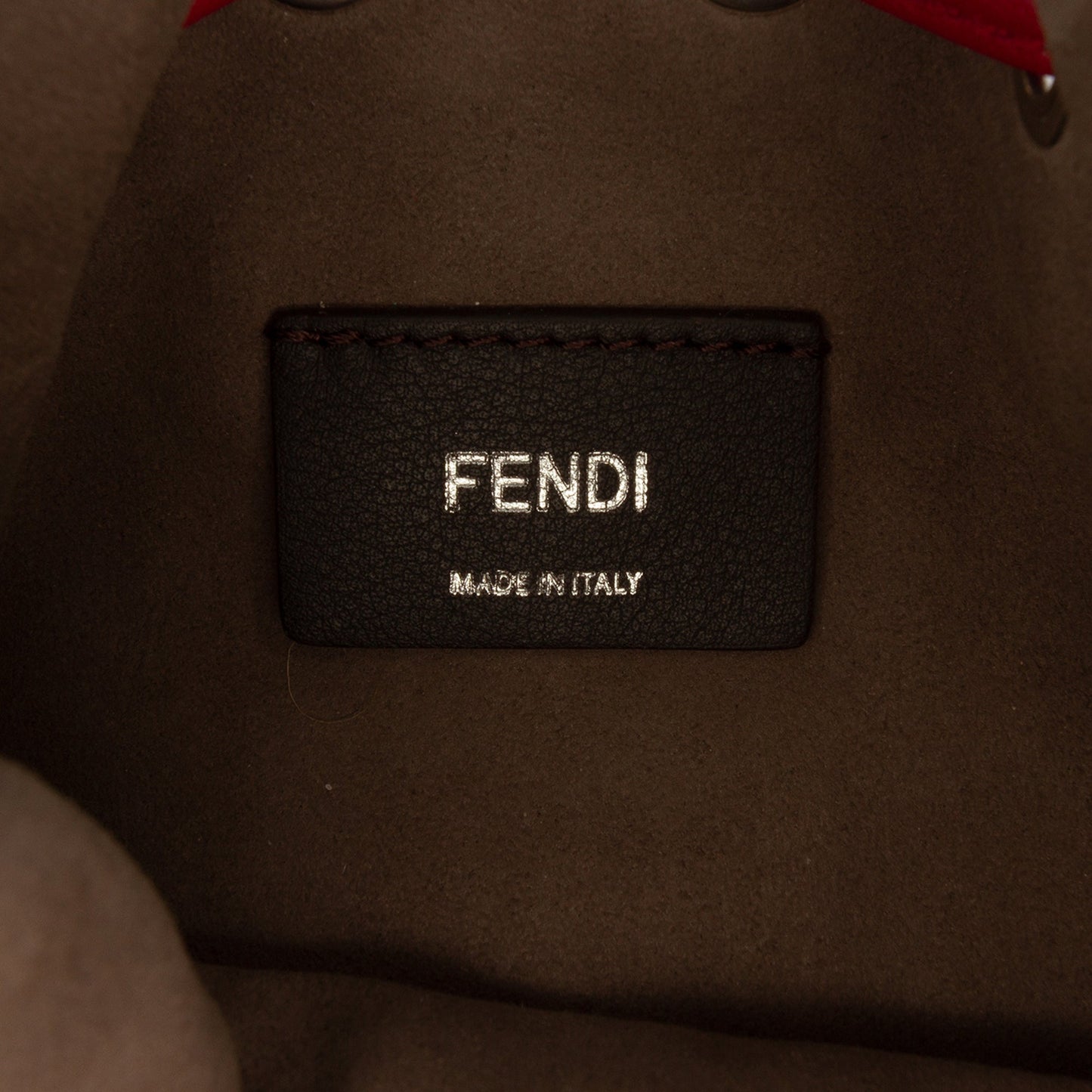 Fendi Mini Zucca Embossed Leather Mon Tresor Bucket Bag