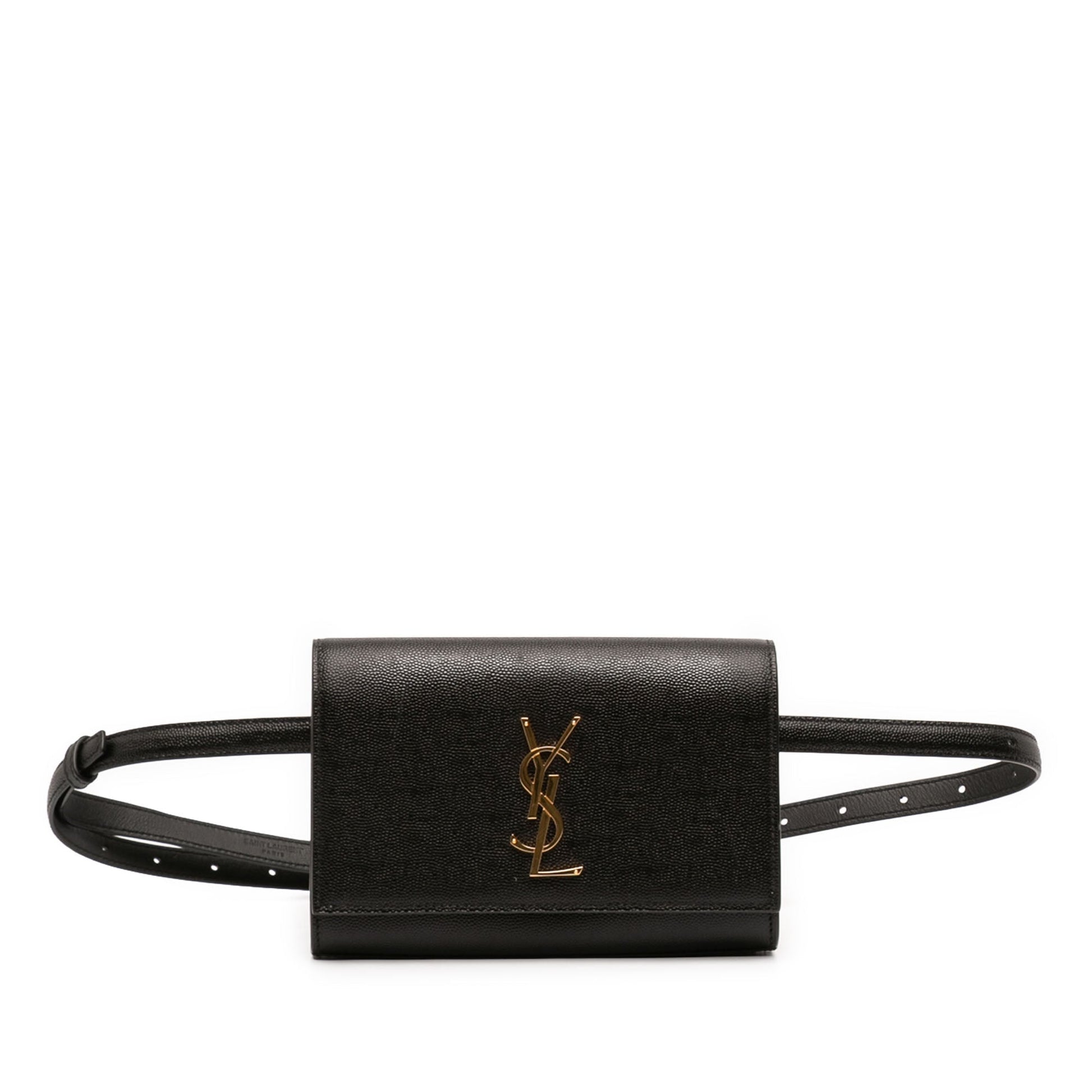 Saint Laurent Grain de Poudre Leather Kate Belt Bag
