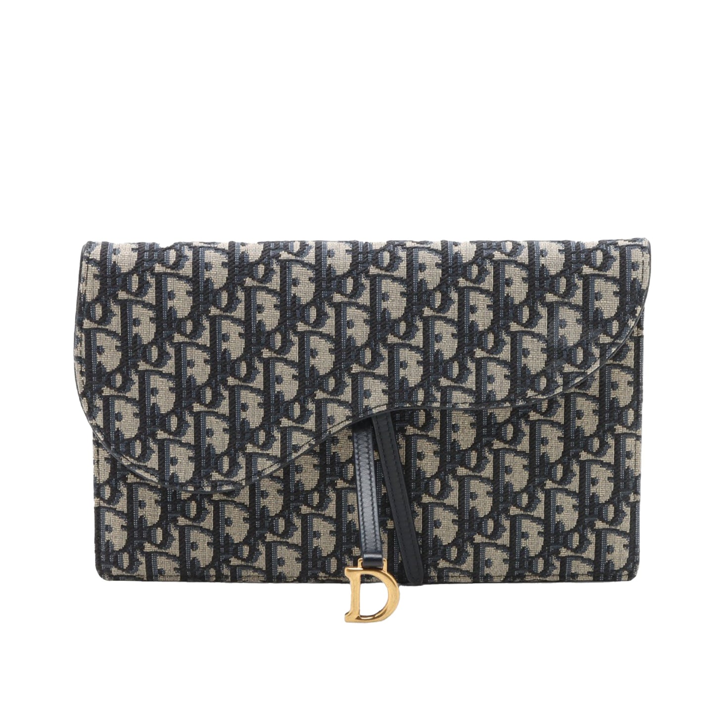 Dior Oblique Canvas Saddle Clutch