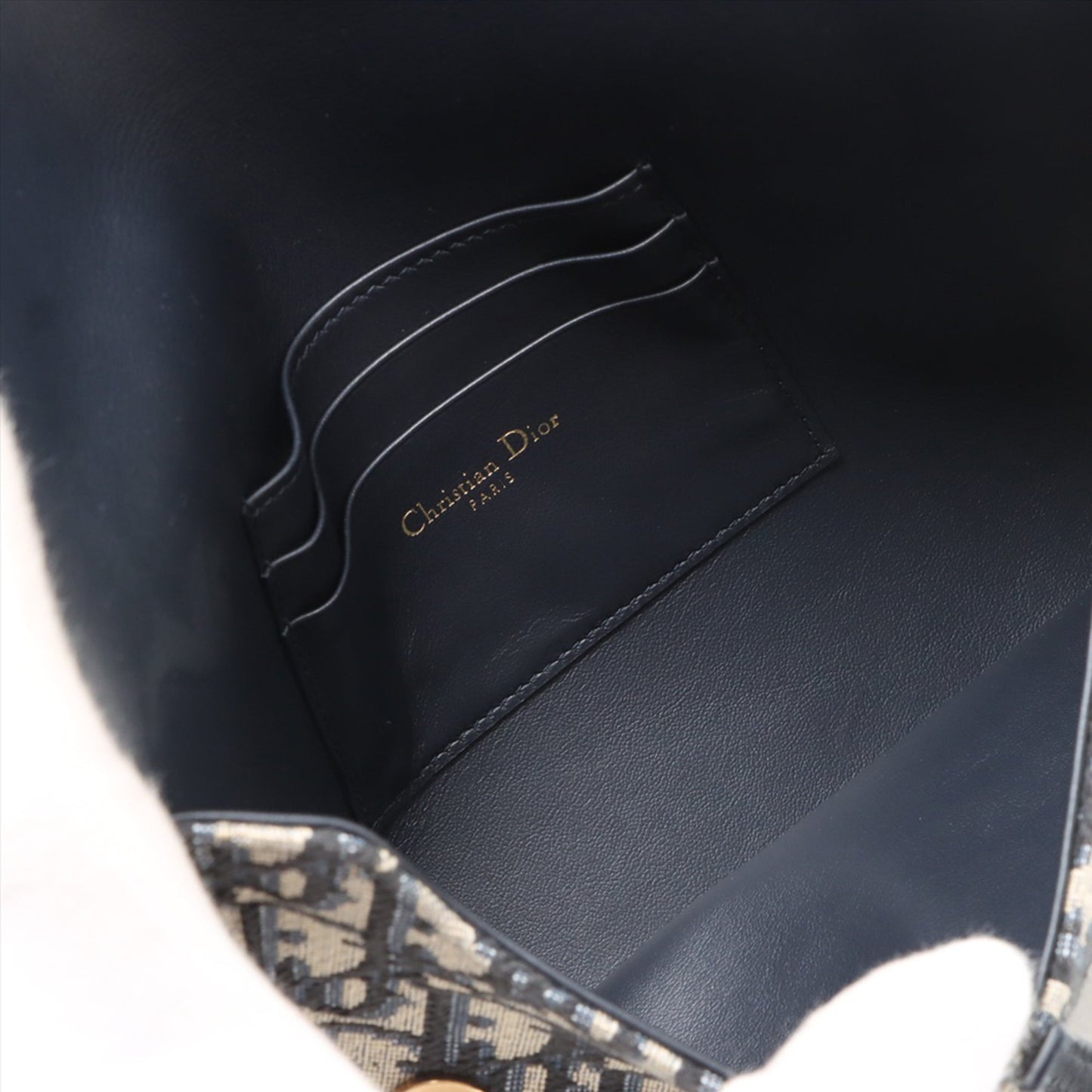 Dior Oblique Canvas Saddle Clutch