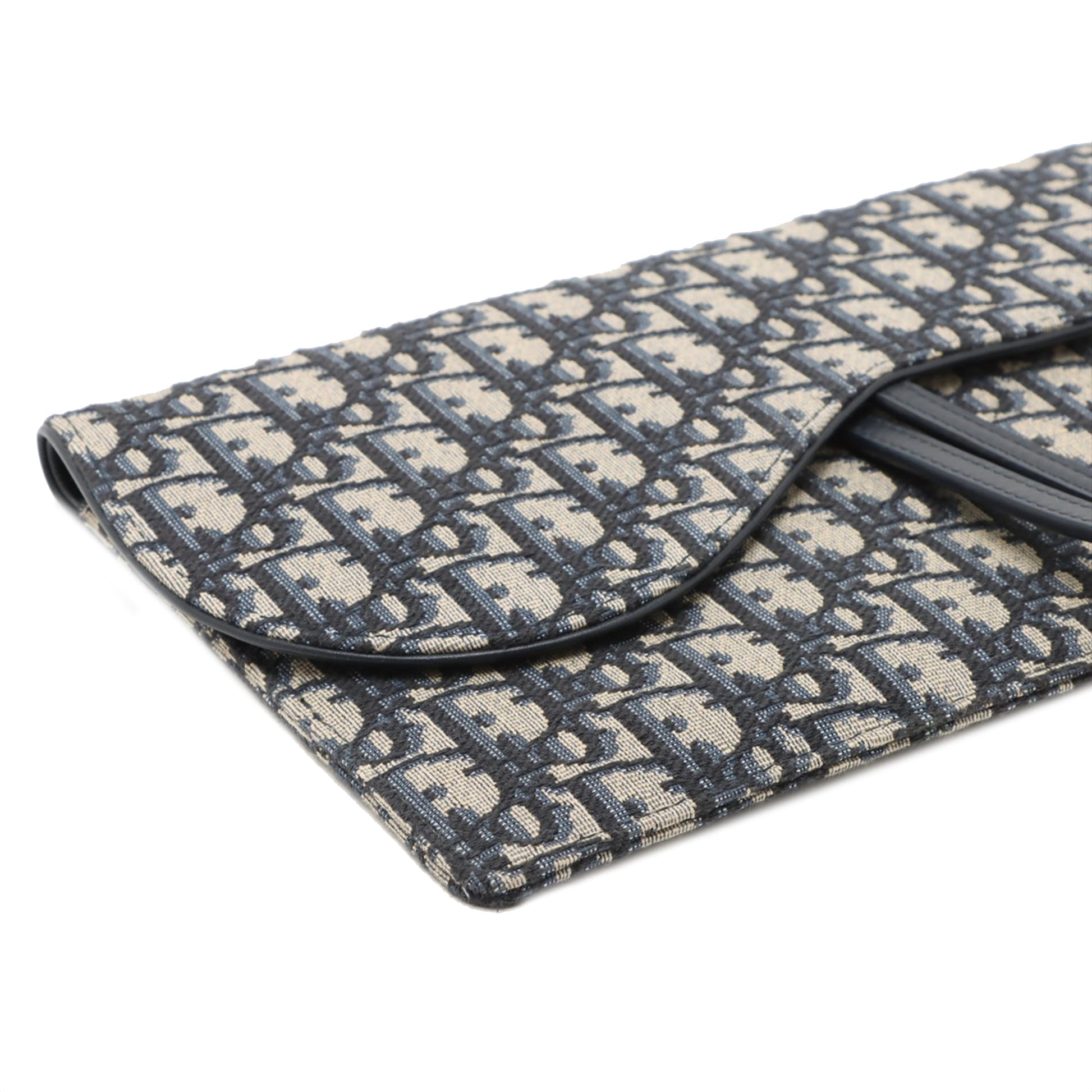 Dior Oblique Canvas Saddle Clutch