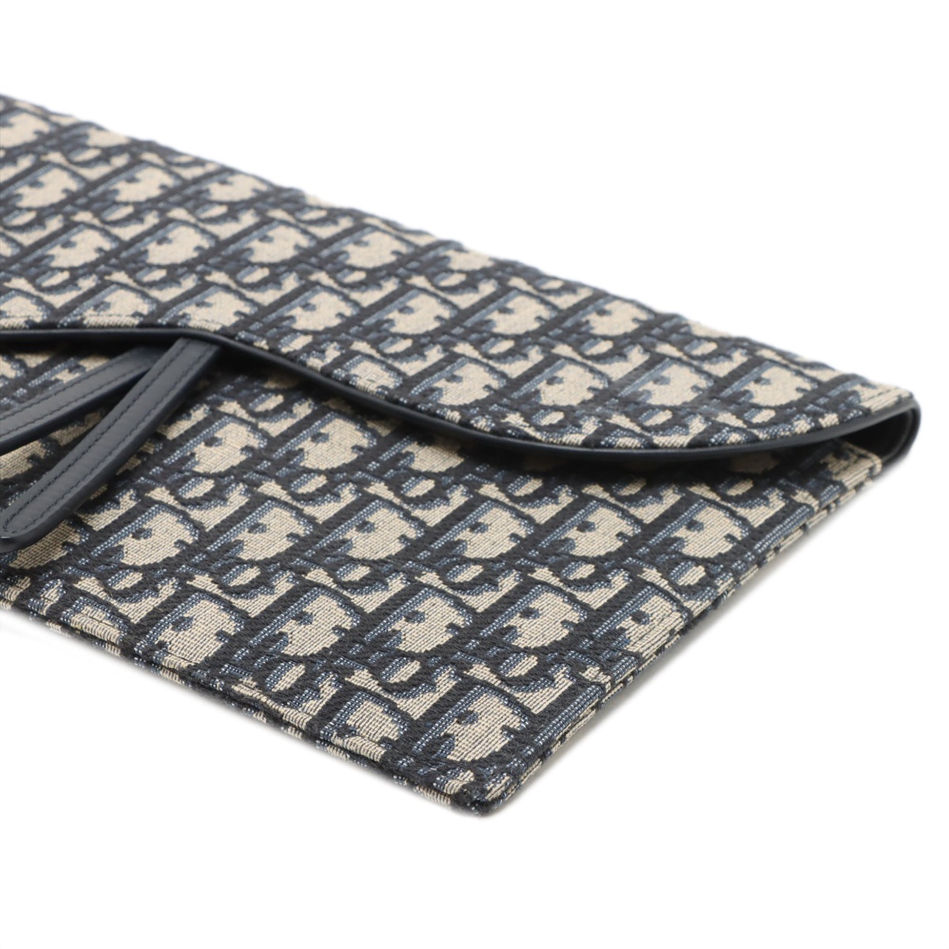 Dior Oblique Canvas Saddle Clutch