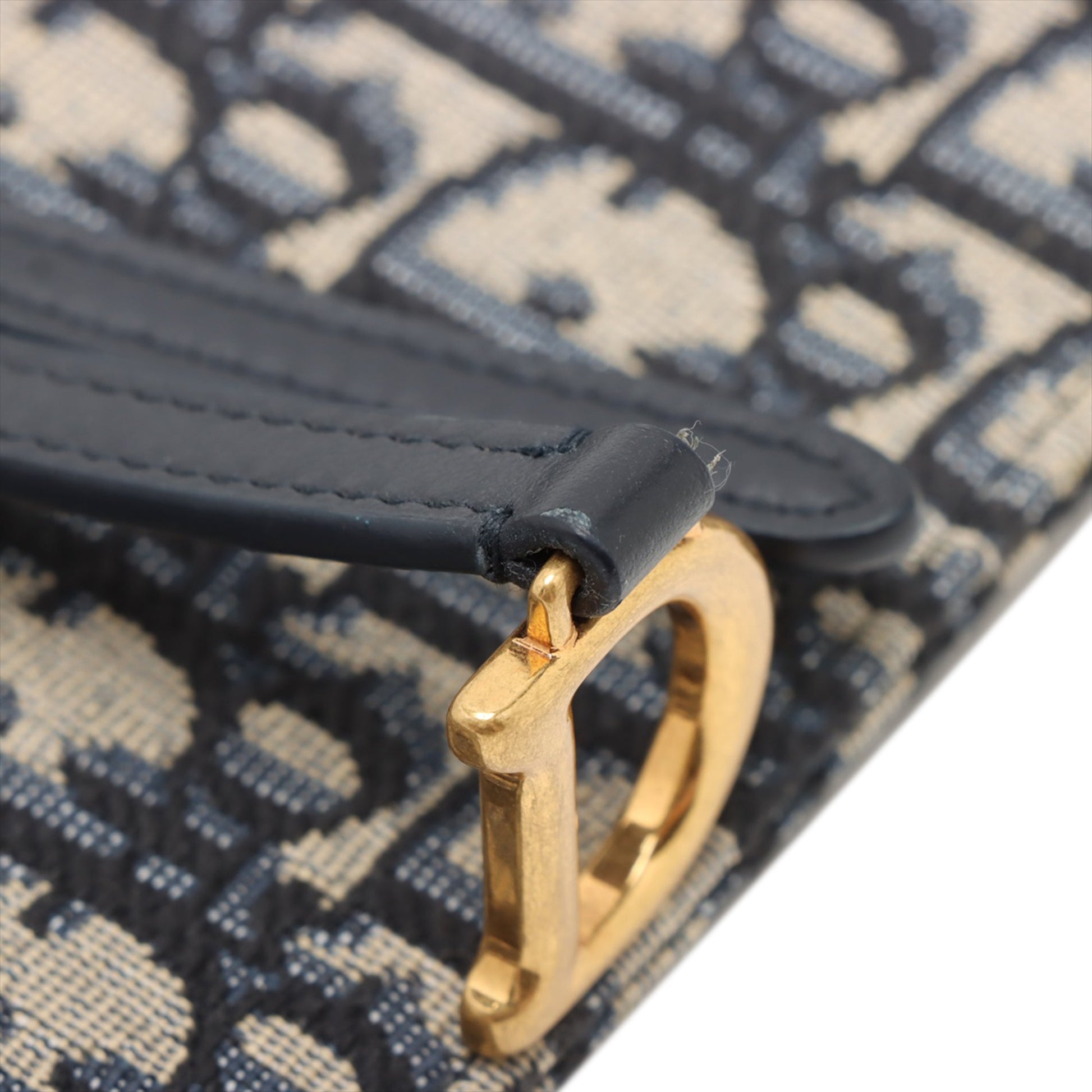 Dior Oblique Canvas Saddle Clutch