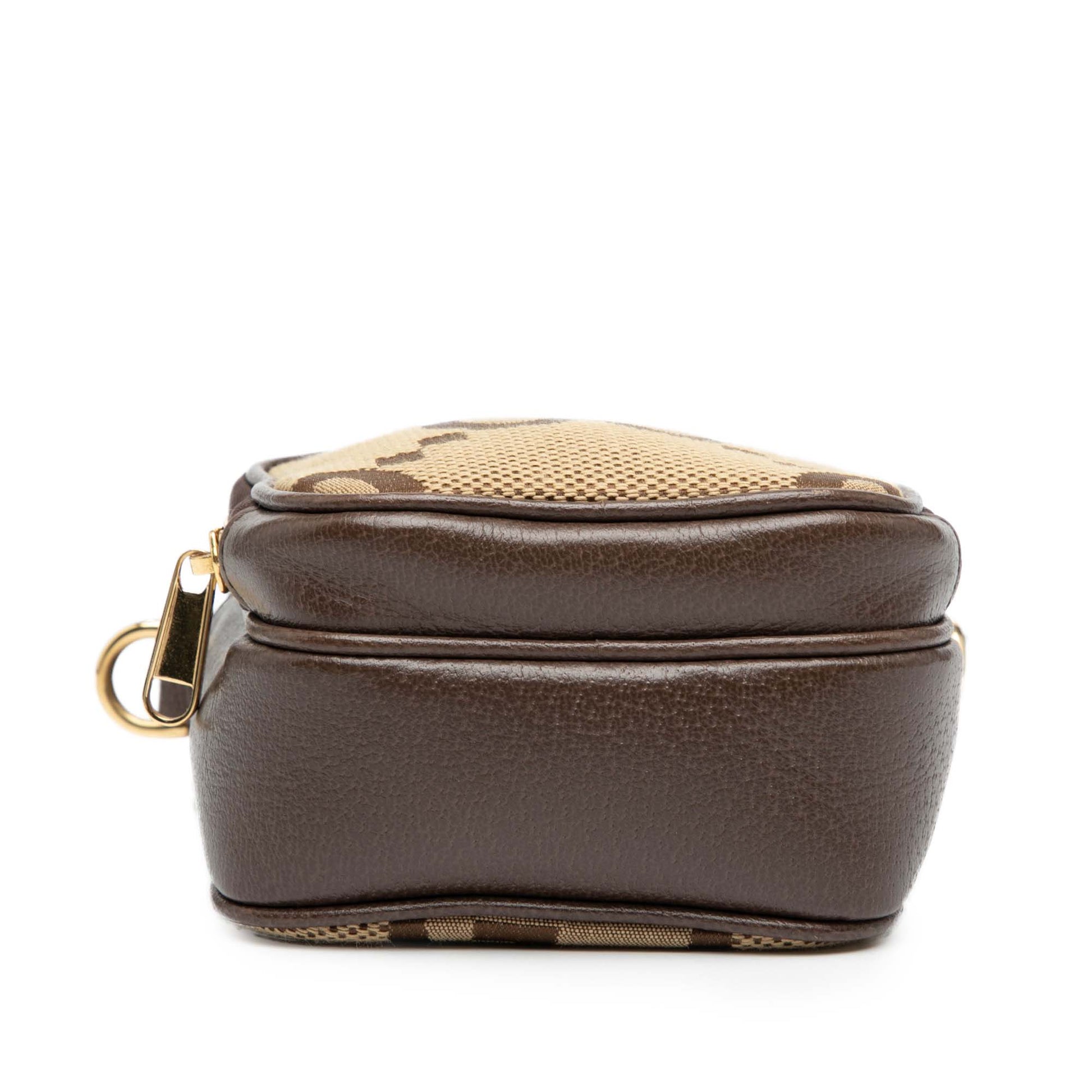 Gucci Micro Jumbo GG Canvas Web Top Handle Bag