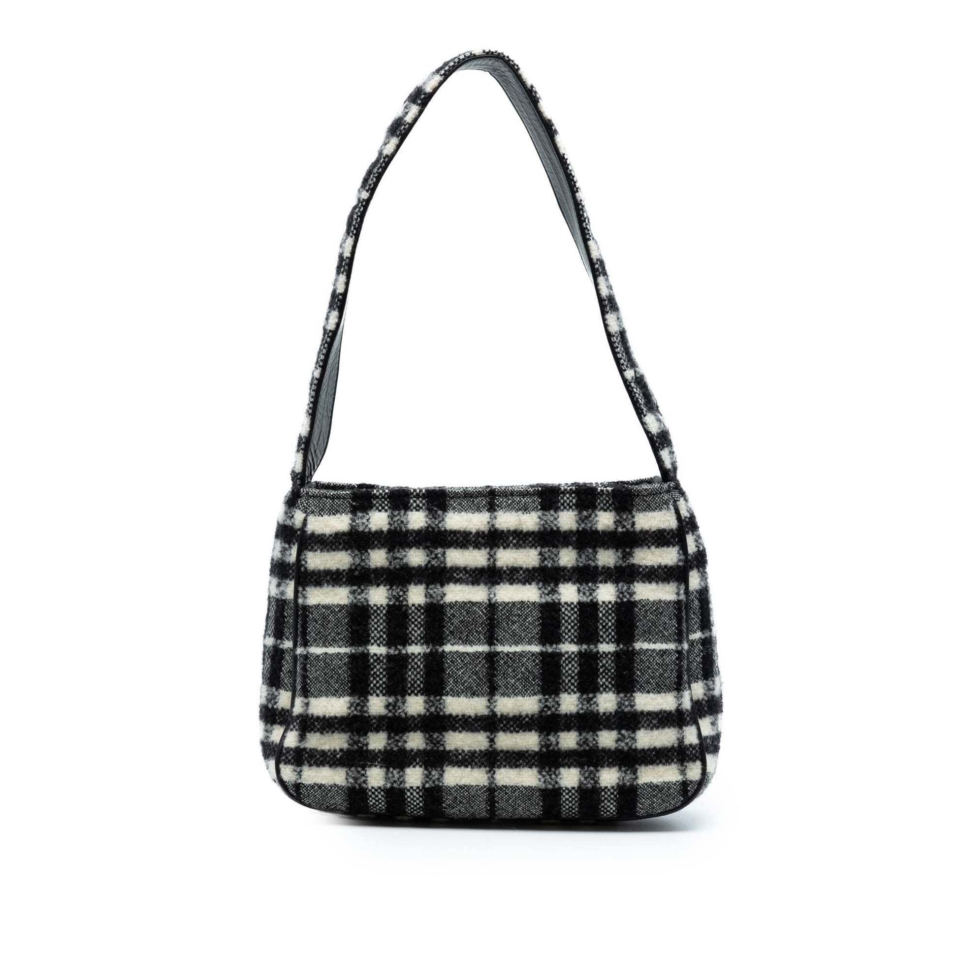 Burberry Vintage Check Wool Shoulder Bag
