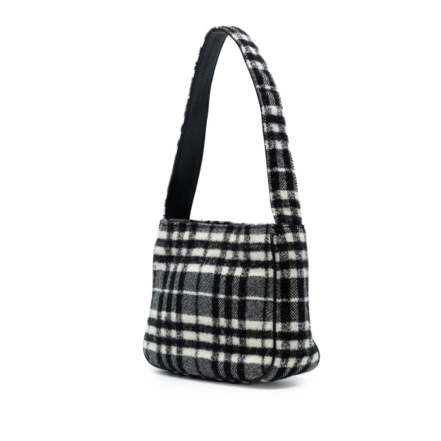 Burberry Vintage Check Wool Shoulder Bag
