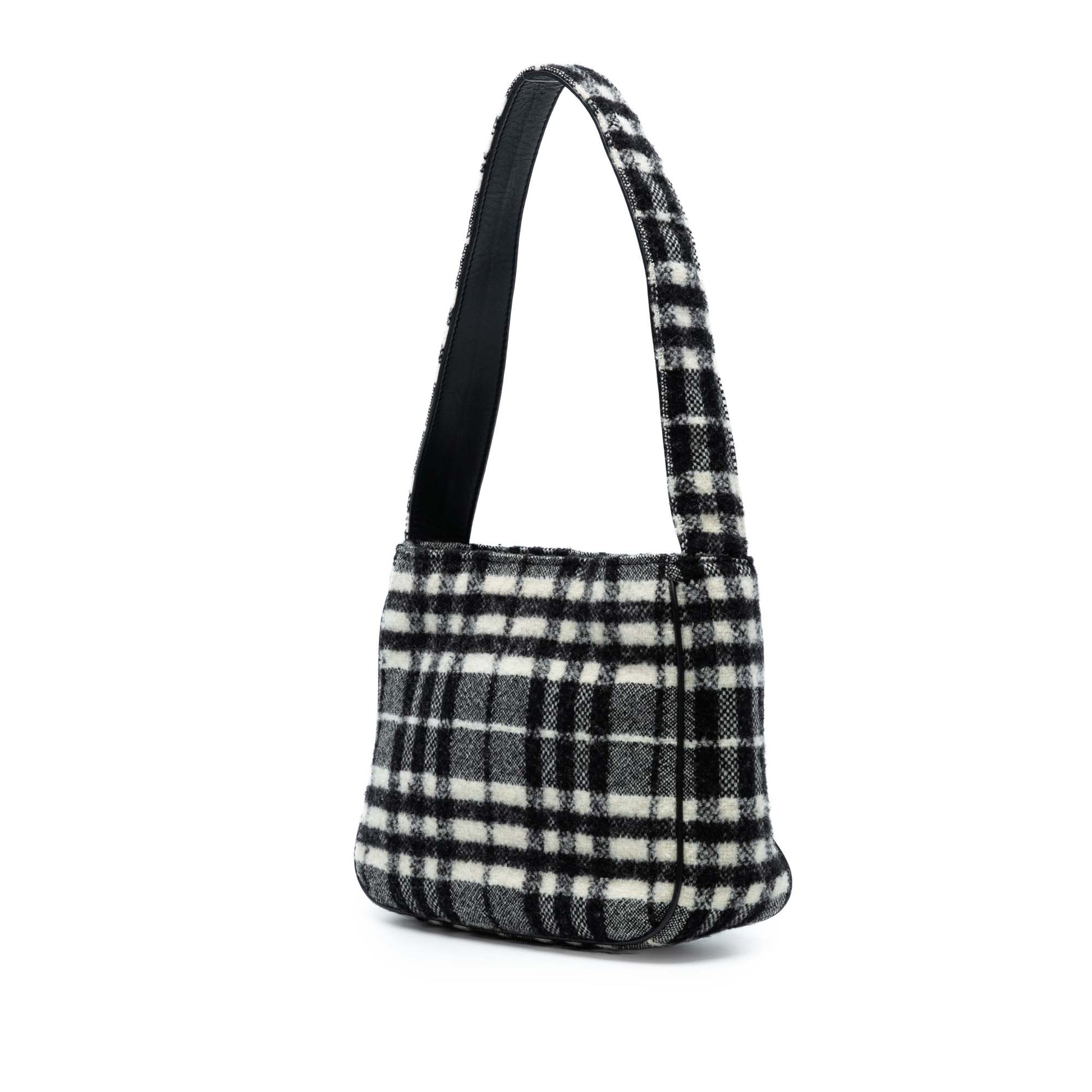 Burberry Vintage Check Wool Shoulder Bag