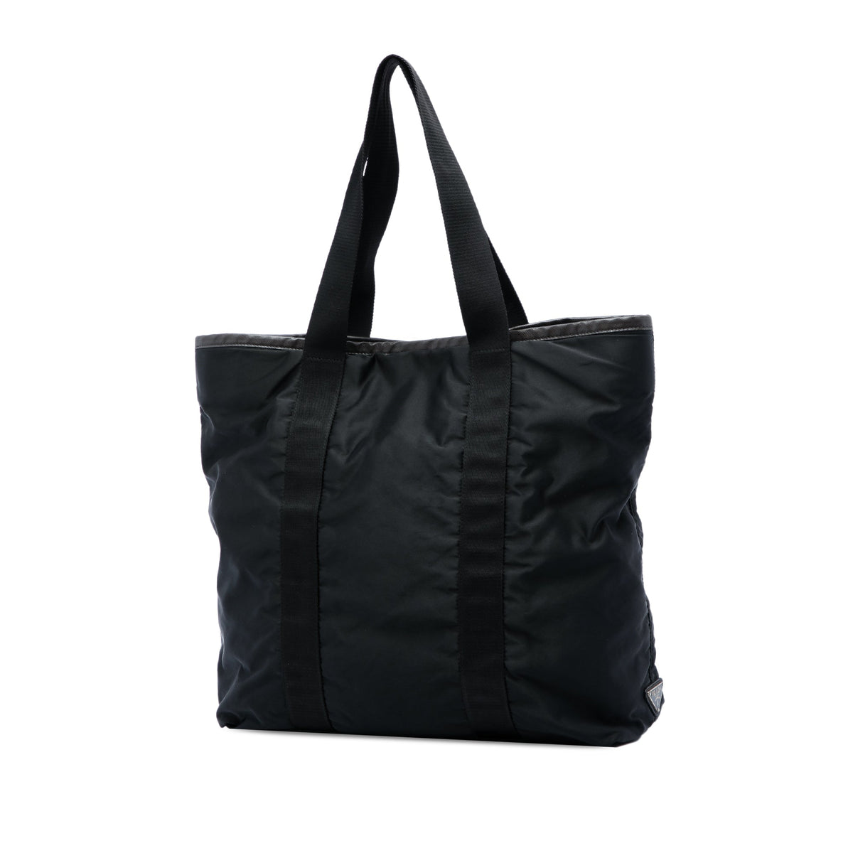 Prada Saffiano Trimmed Tessuto Tote