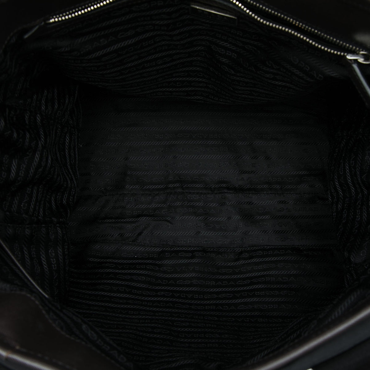 Prada Saffiano Trimmed Tessuto Tote