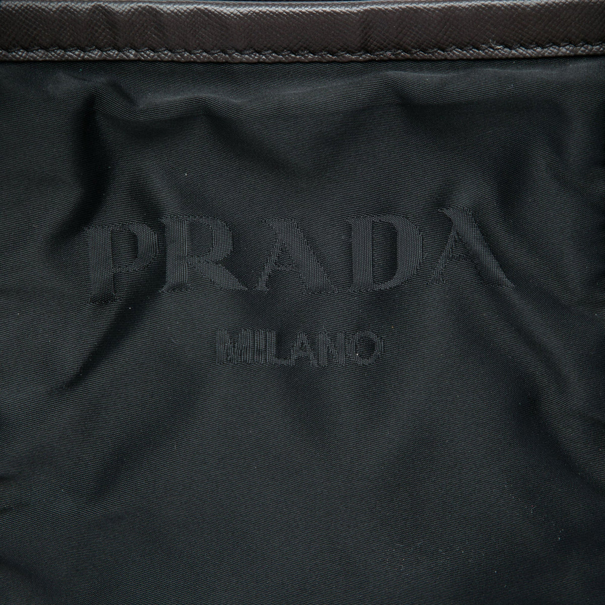 Prada Saffiano Trimmed Tessuto Tote