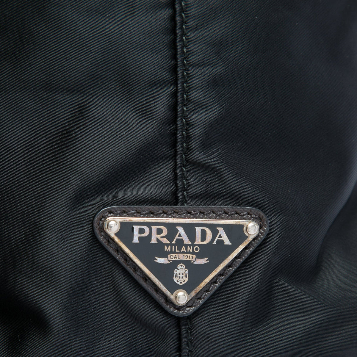 Prada Saffiano Trimmed Tessuto Tote