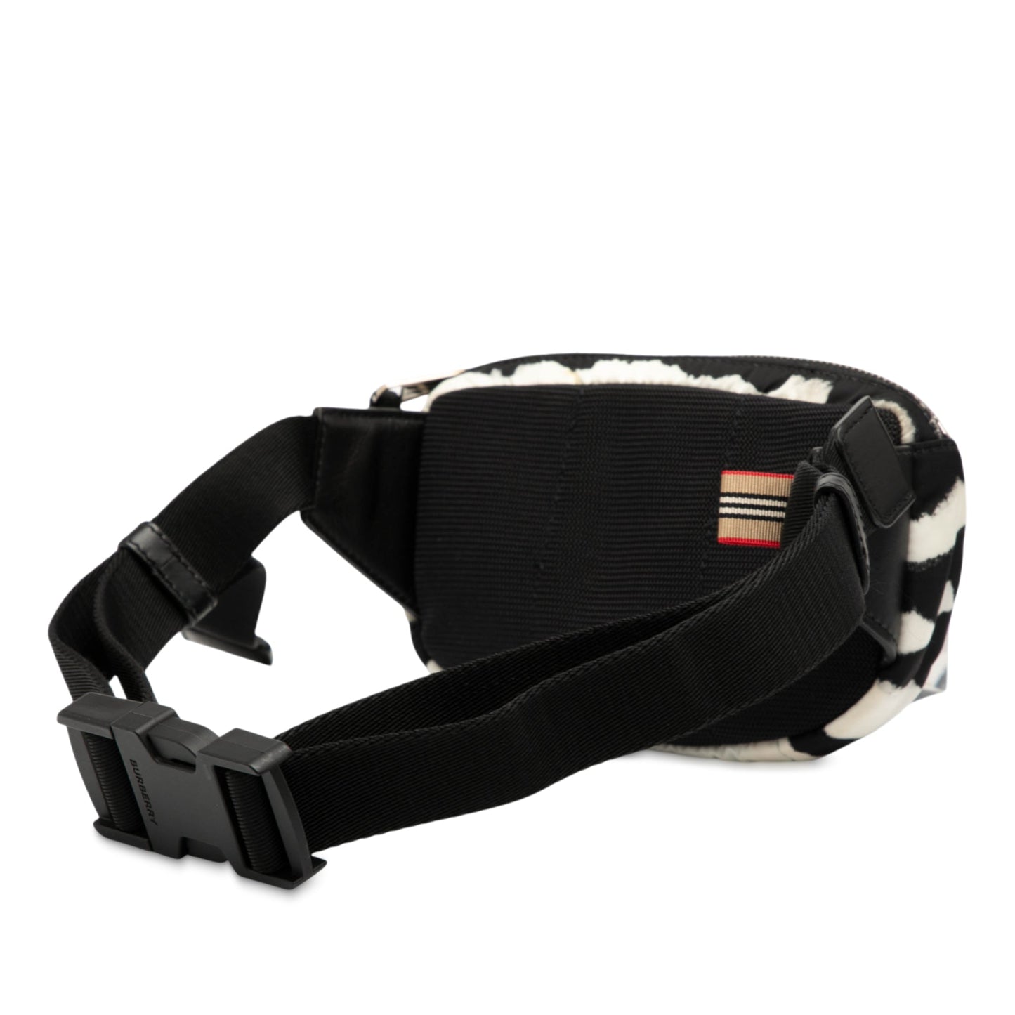 Burberry Zebra Print Nylon Logo Cannon Belt Bag