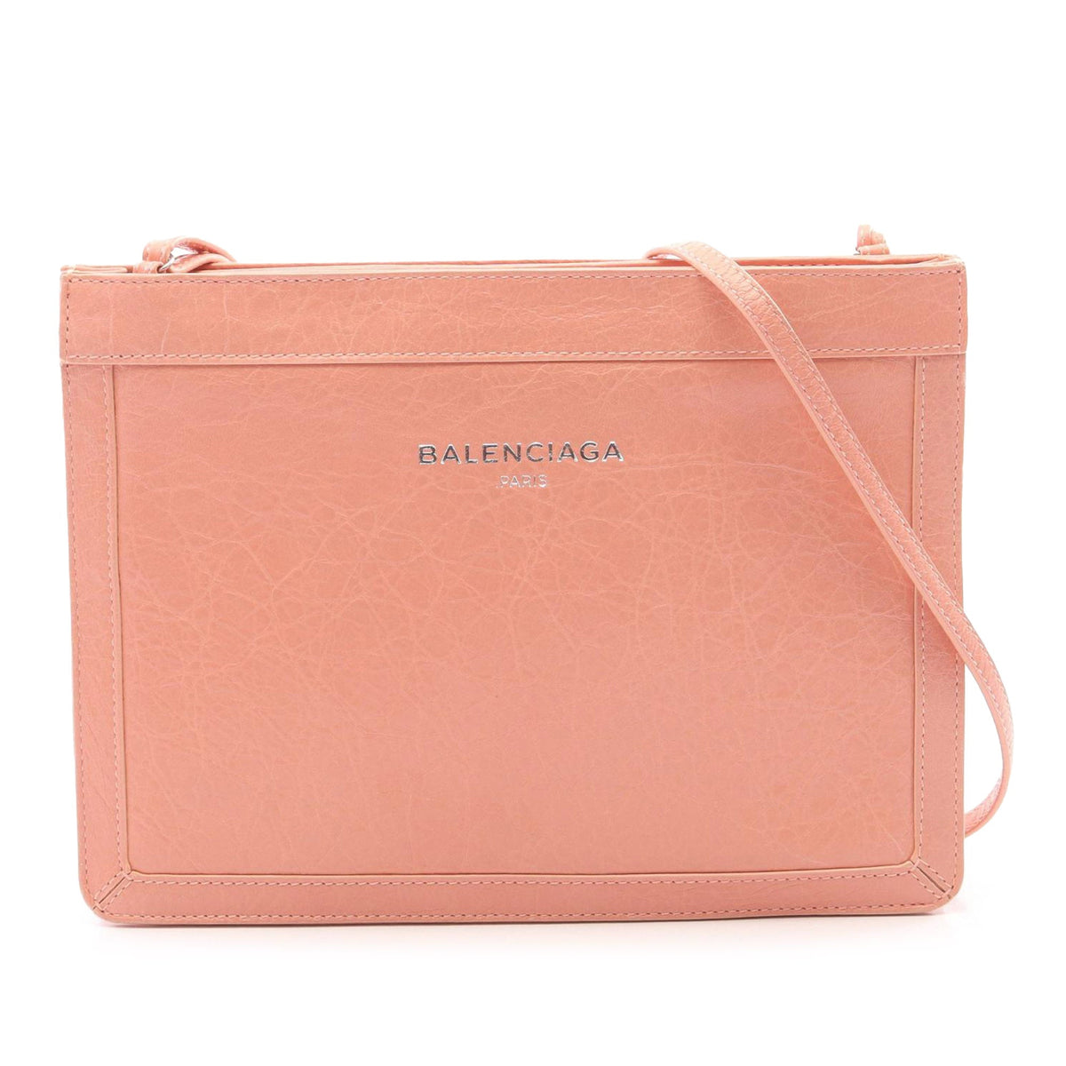 Balenciaga Leather Navy Pochette