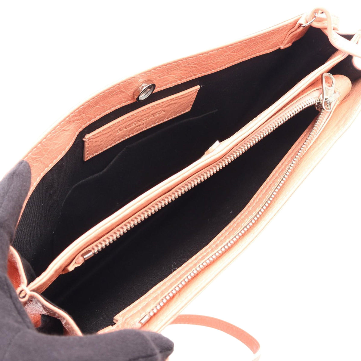 Balenciaga Leather Navy Pochette