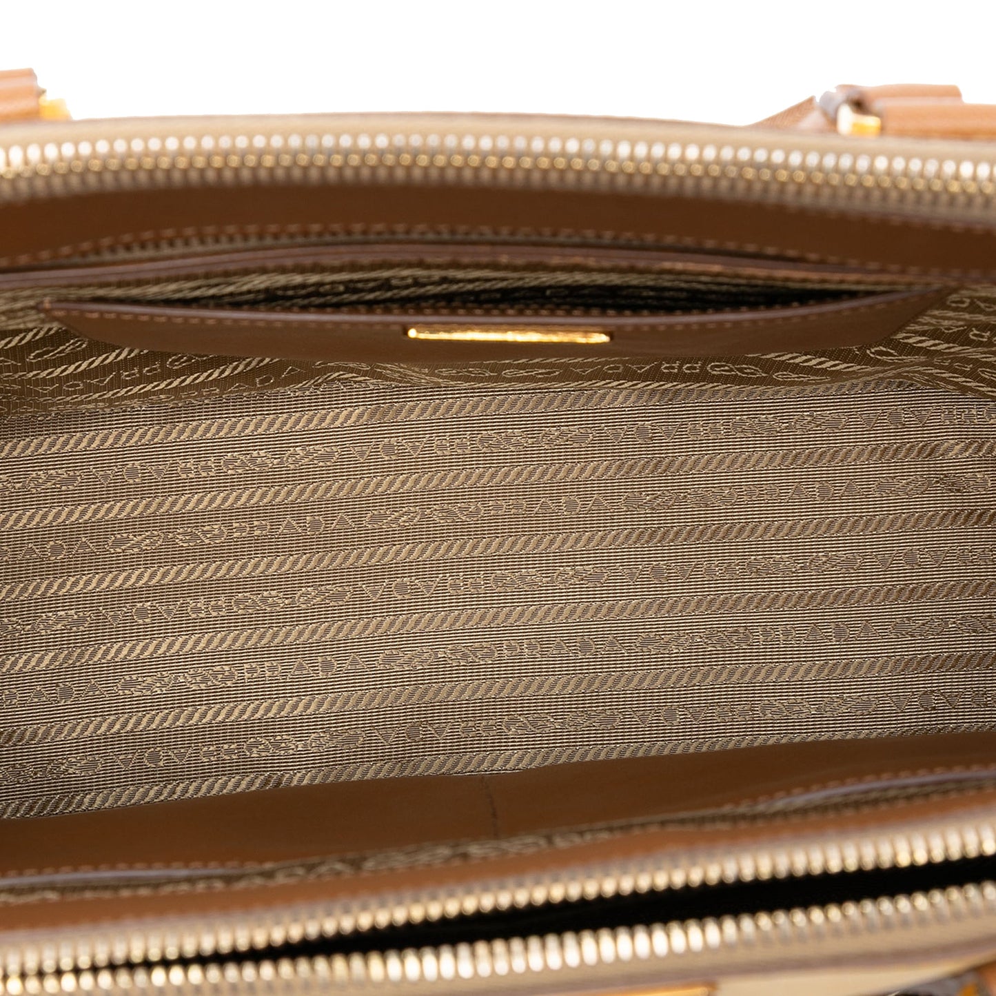 Medium Bicolor Saffiano Lux Galleria Double Zip Satchel