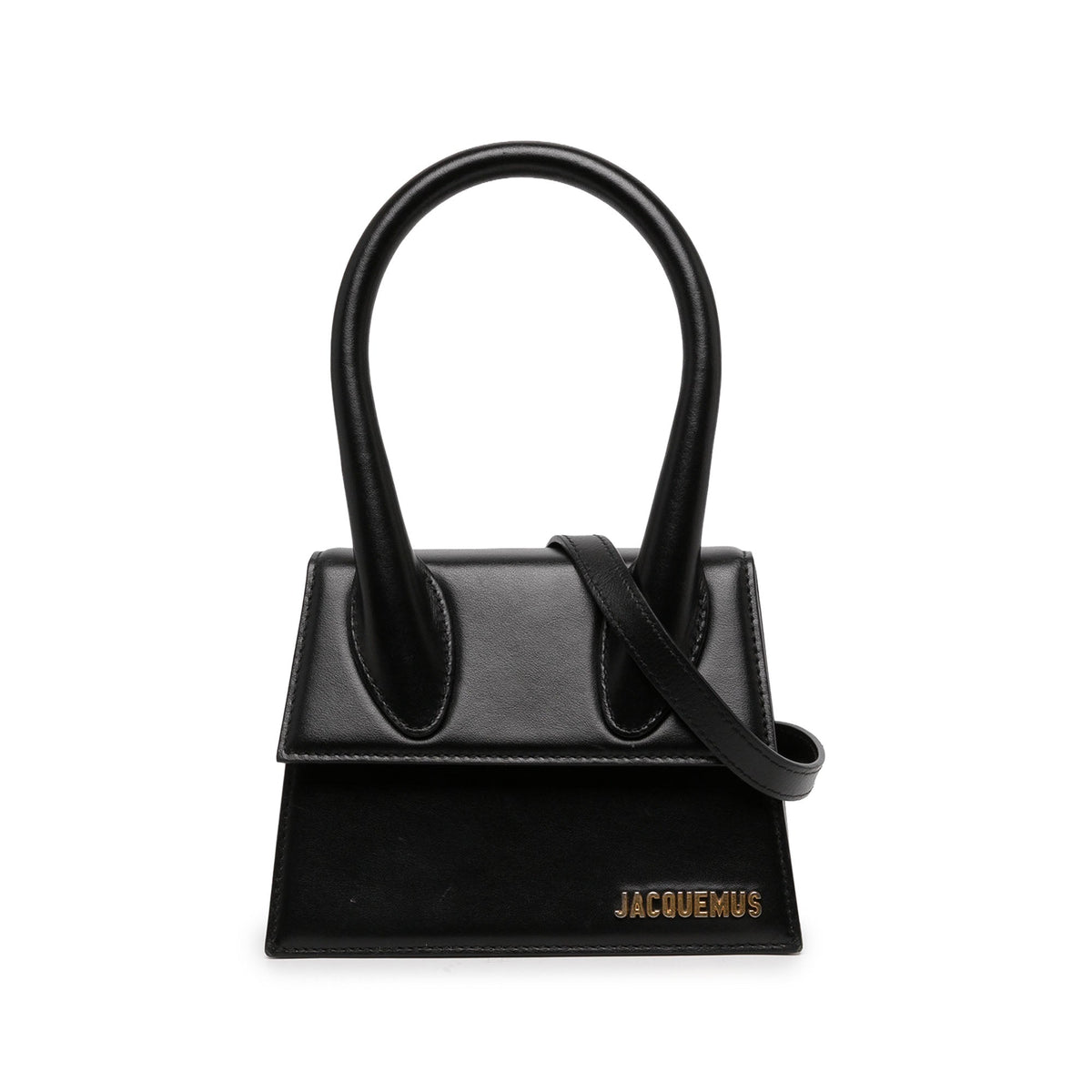 Jacquemus Leather Le Chiquito Moyen — Black