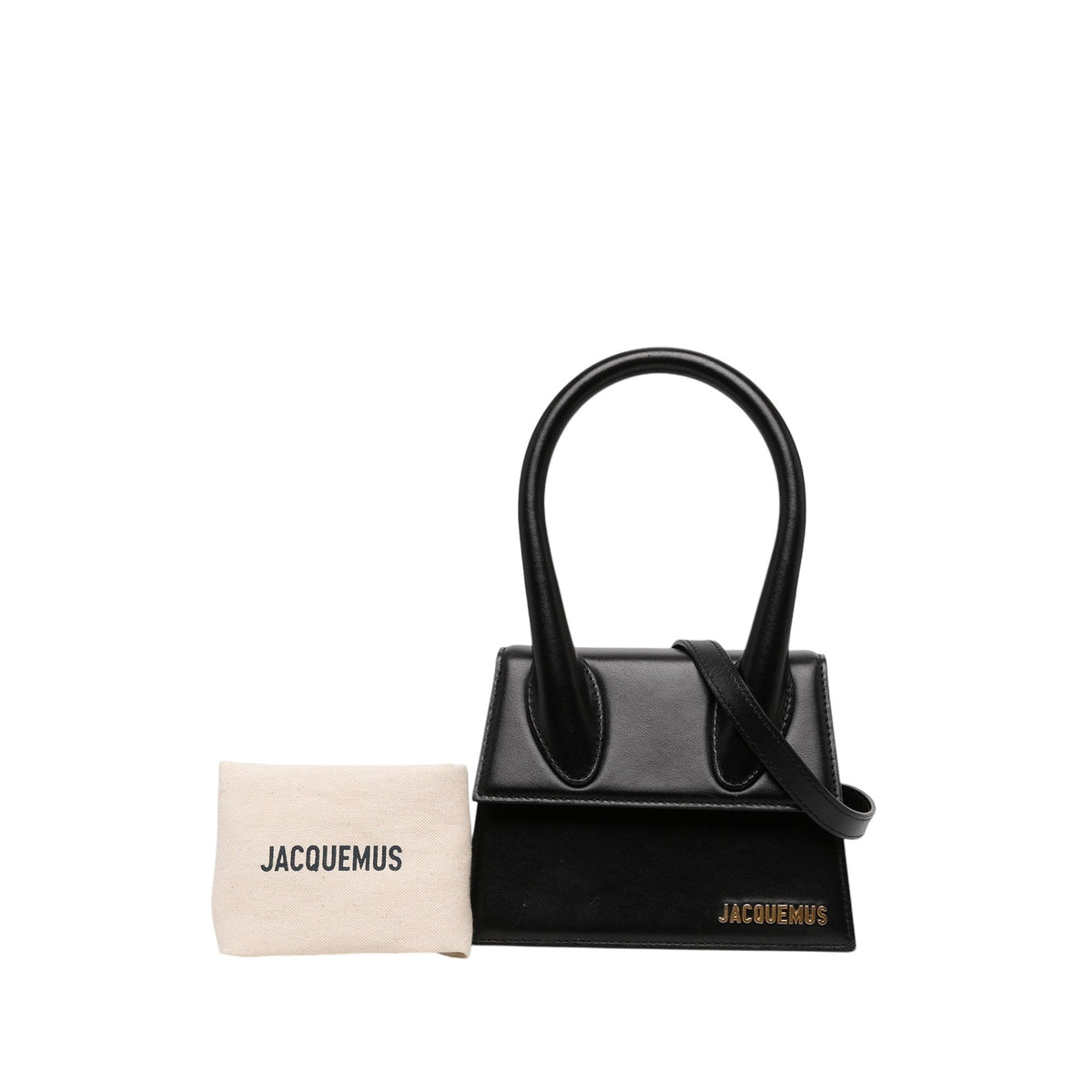 Jacquemus Leather Le Chiquito Moyen — Black