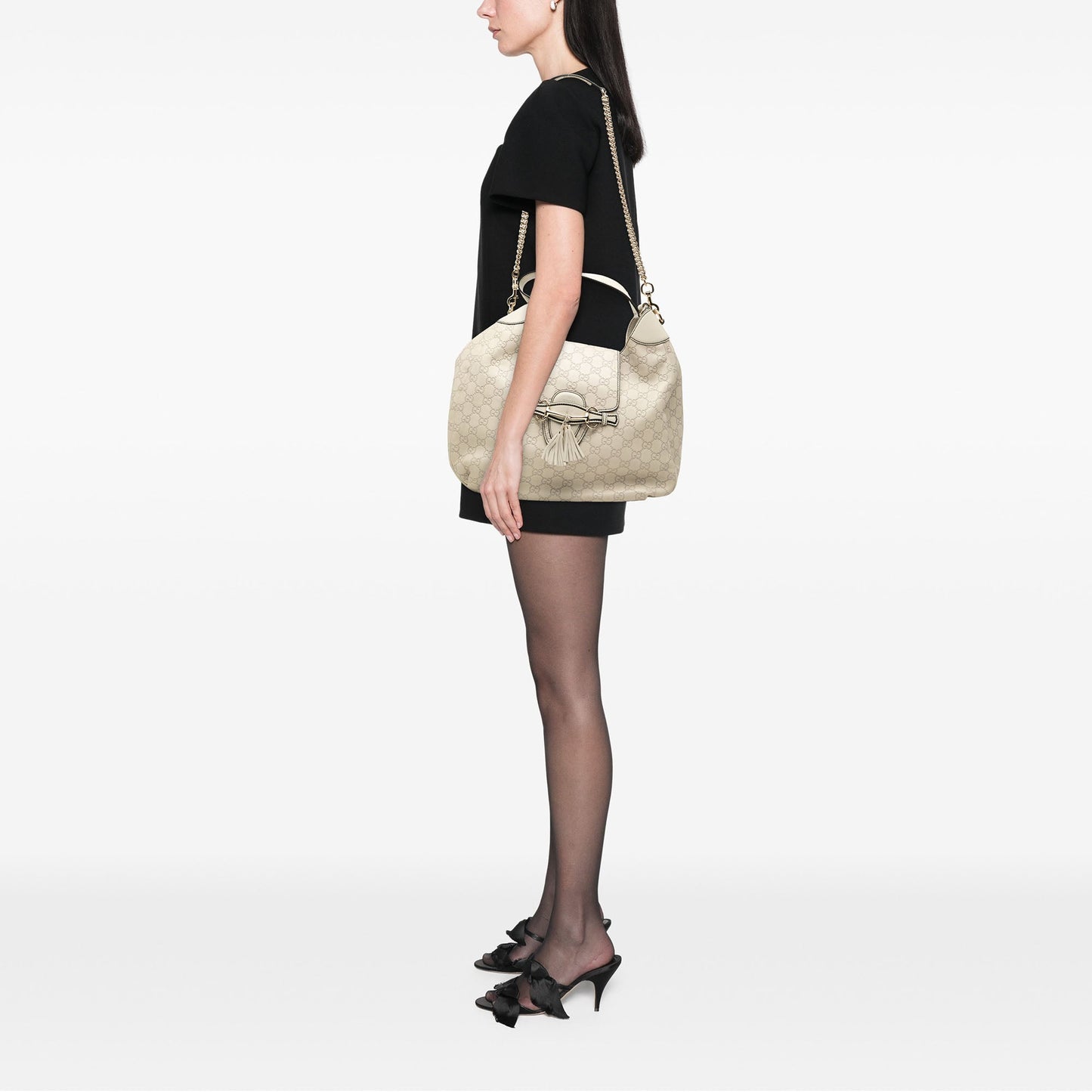 Gucci Medium Guccissima Emily Flap Satchel