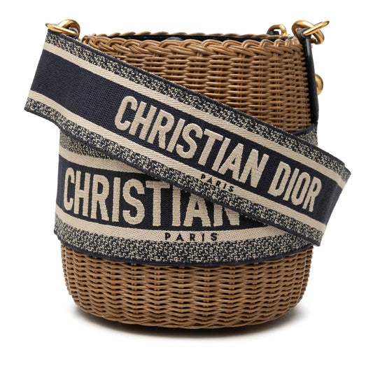 Dior Oblique Wicker Bucket Bag