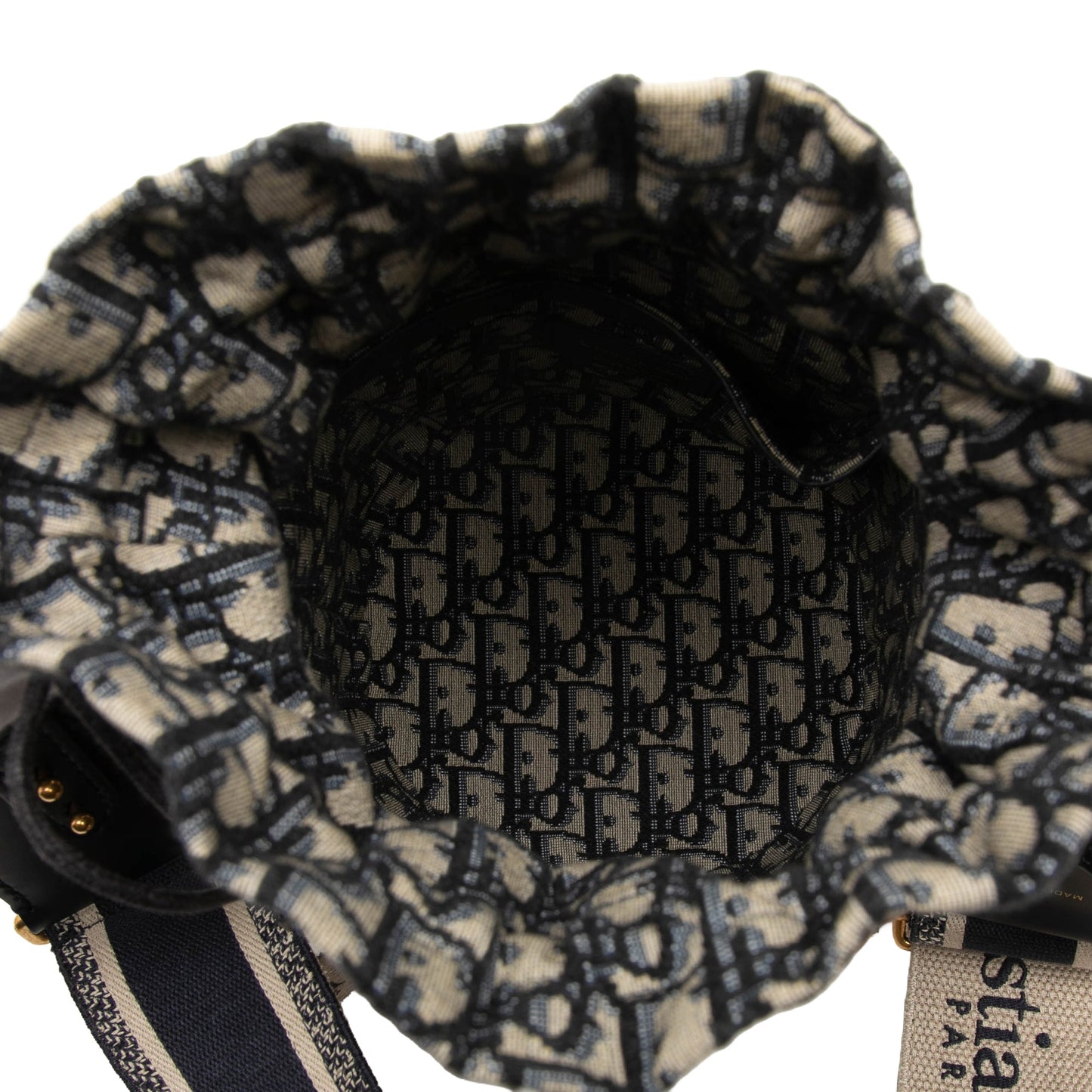 Dior Oblique Wicker Bucket Bag
