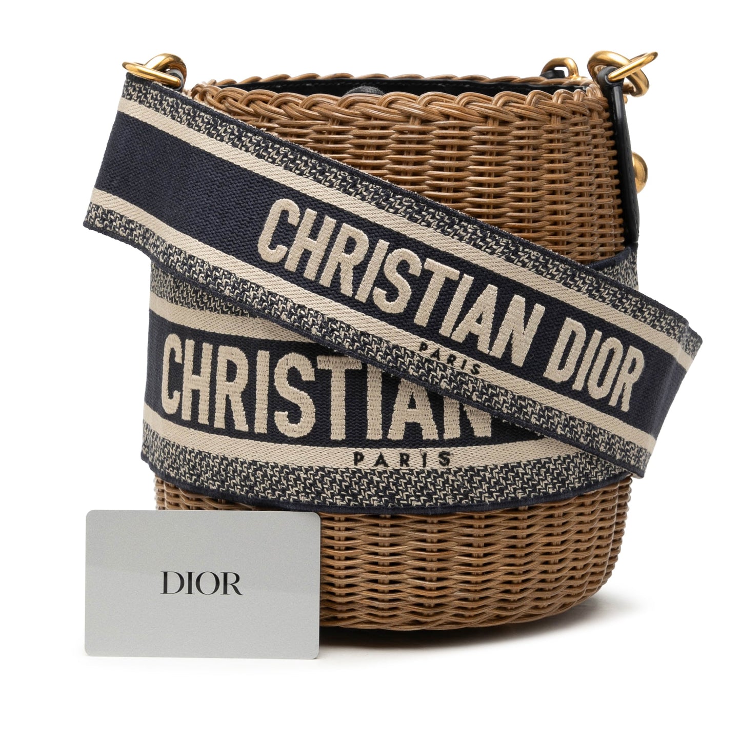 Dior Oblique Wicker Bucket Bag