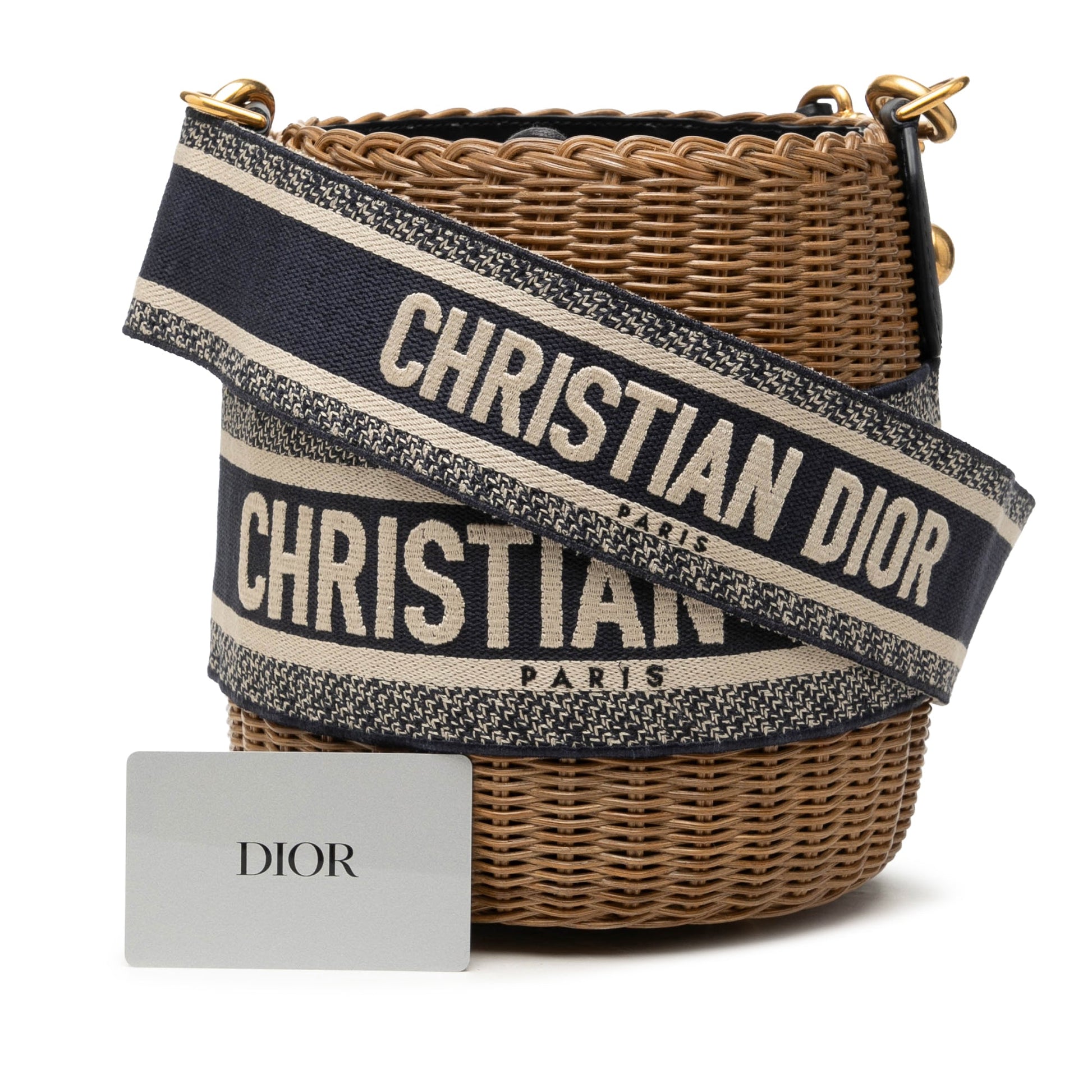 Dior Oblique Wicker Bucket Bag
