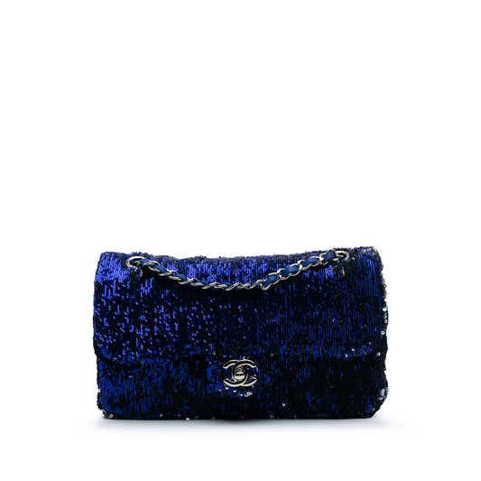 Chanel Medium Classic Sequin Single Flap