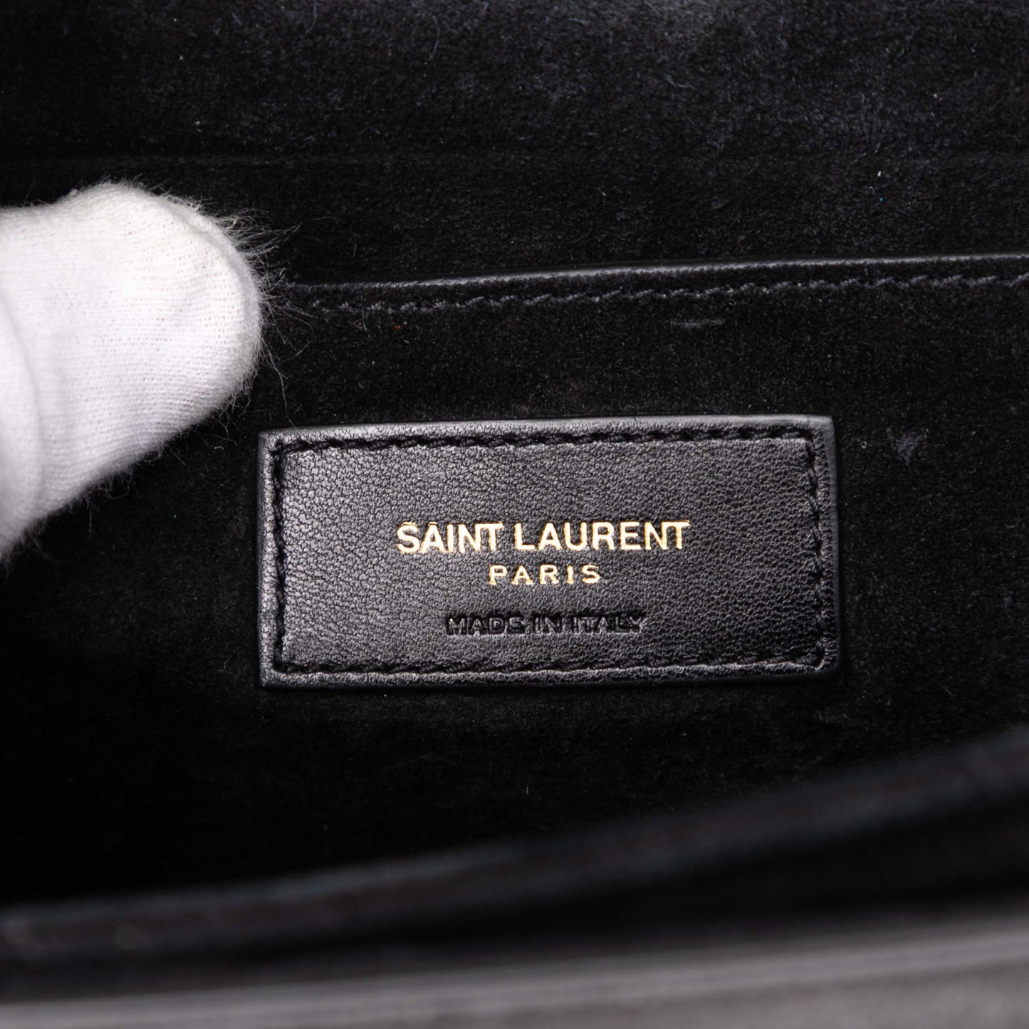 Saint Laurent Medium Calfskin and Suede Bellechasse Bag