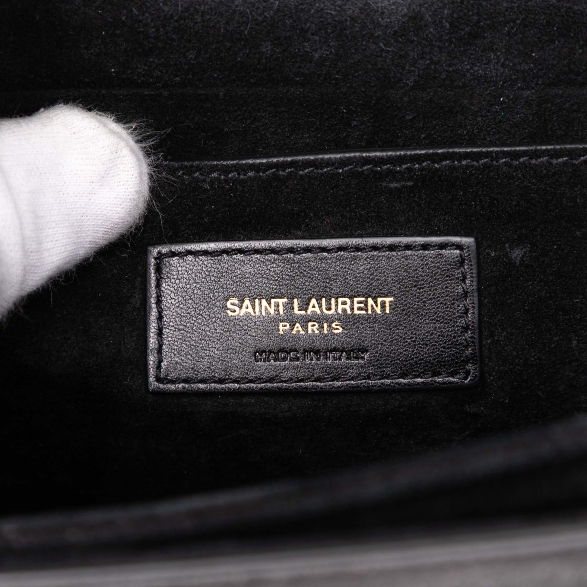 Saint Laurent Medium Calfskin and Suede Bellechasse Bag