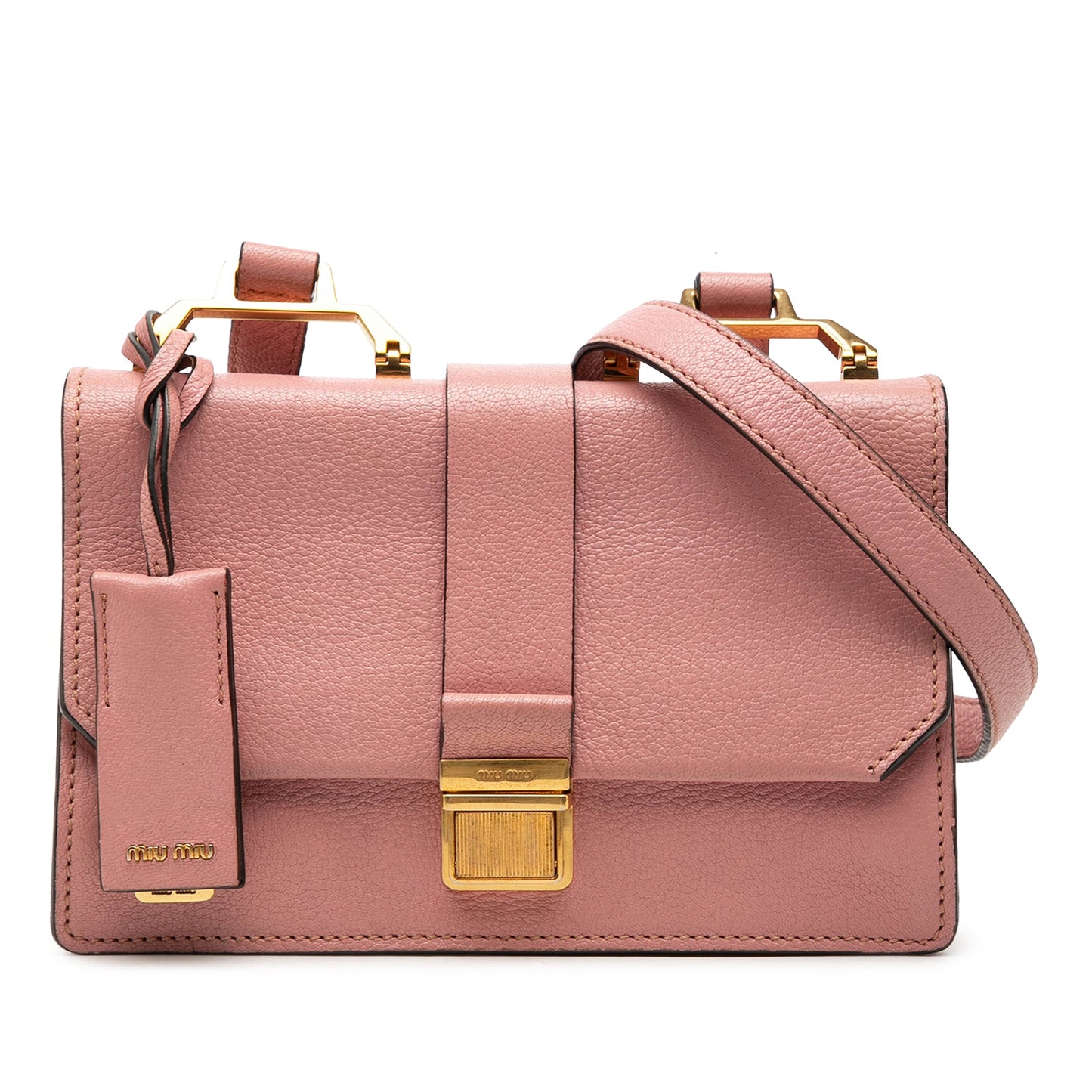Miu Miu Goatskin Madras Crossbody