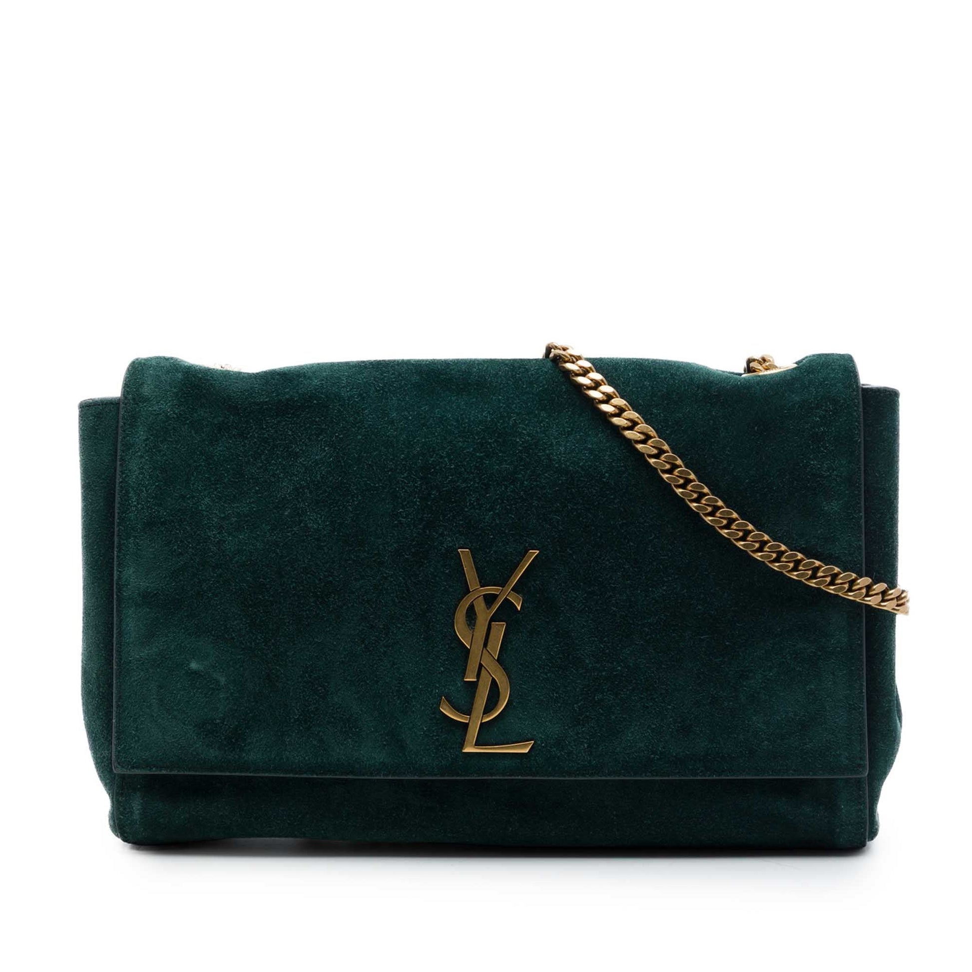 Saint Laurent Medium Smooth Calfskin and Suede Reversible Kate Crossbody