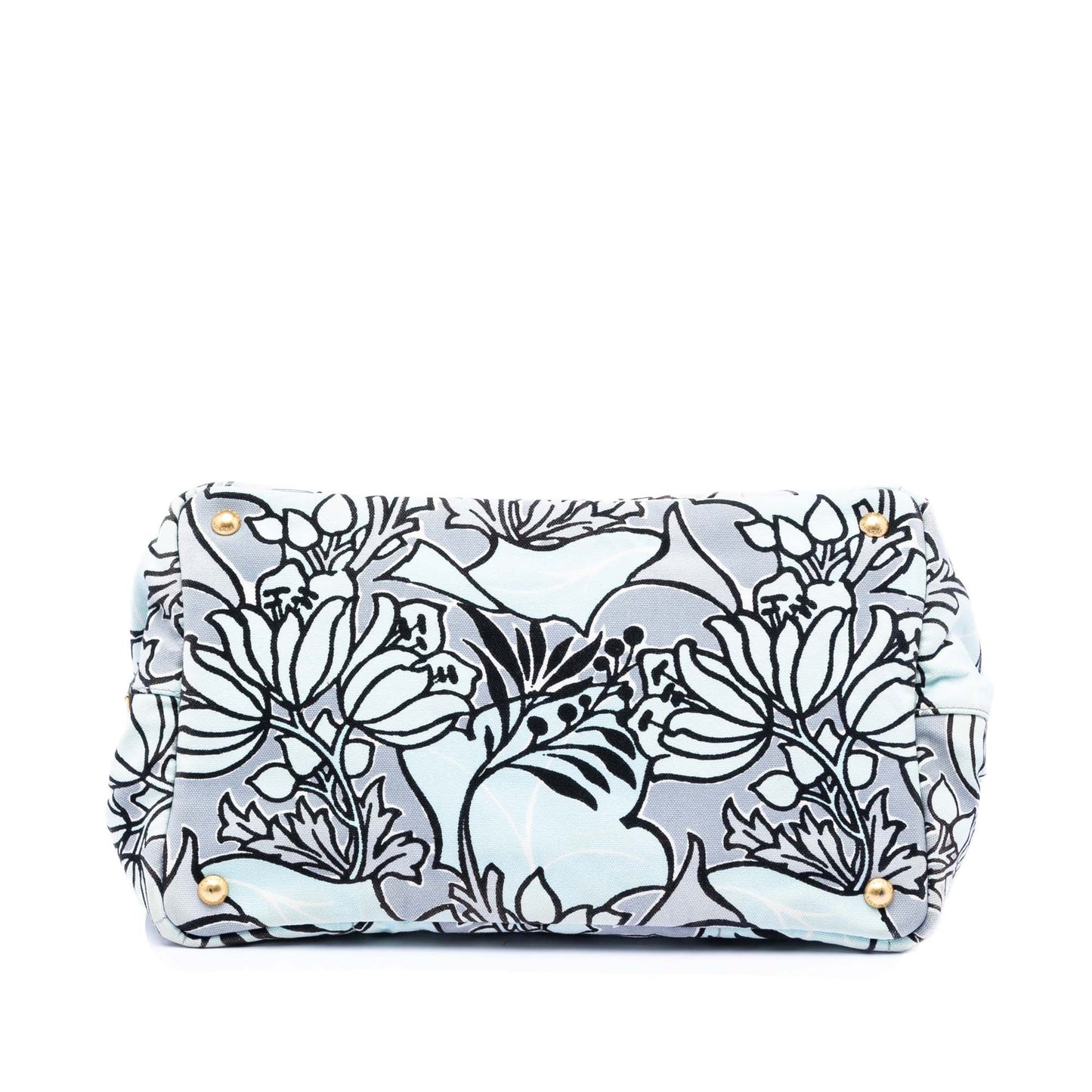 Medium Floral Printed Canvas Canapa Satchel