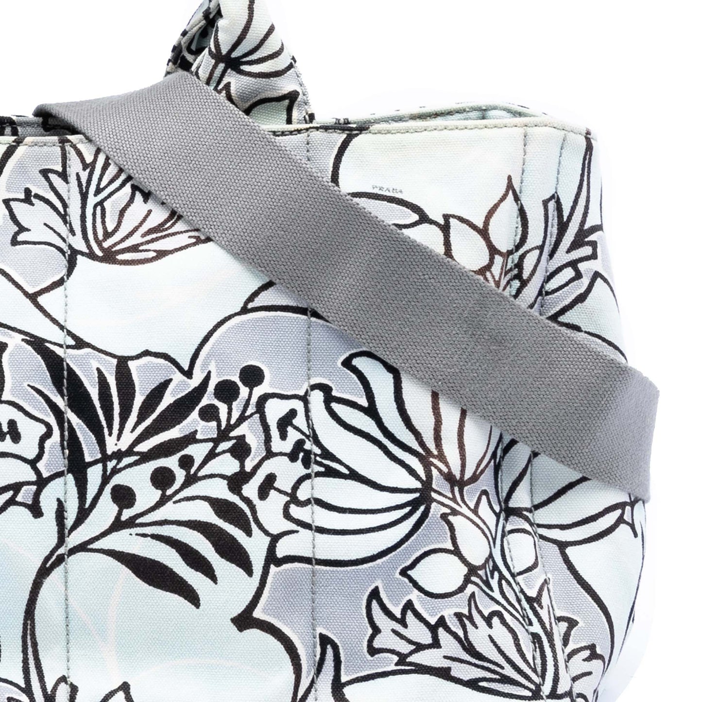 Medium Floral Printed Canvas Canapa Satchel