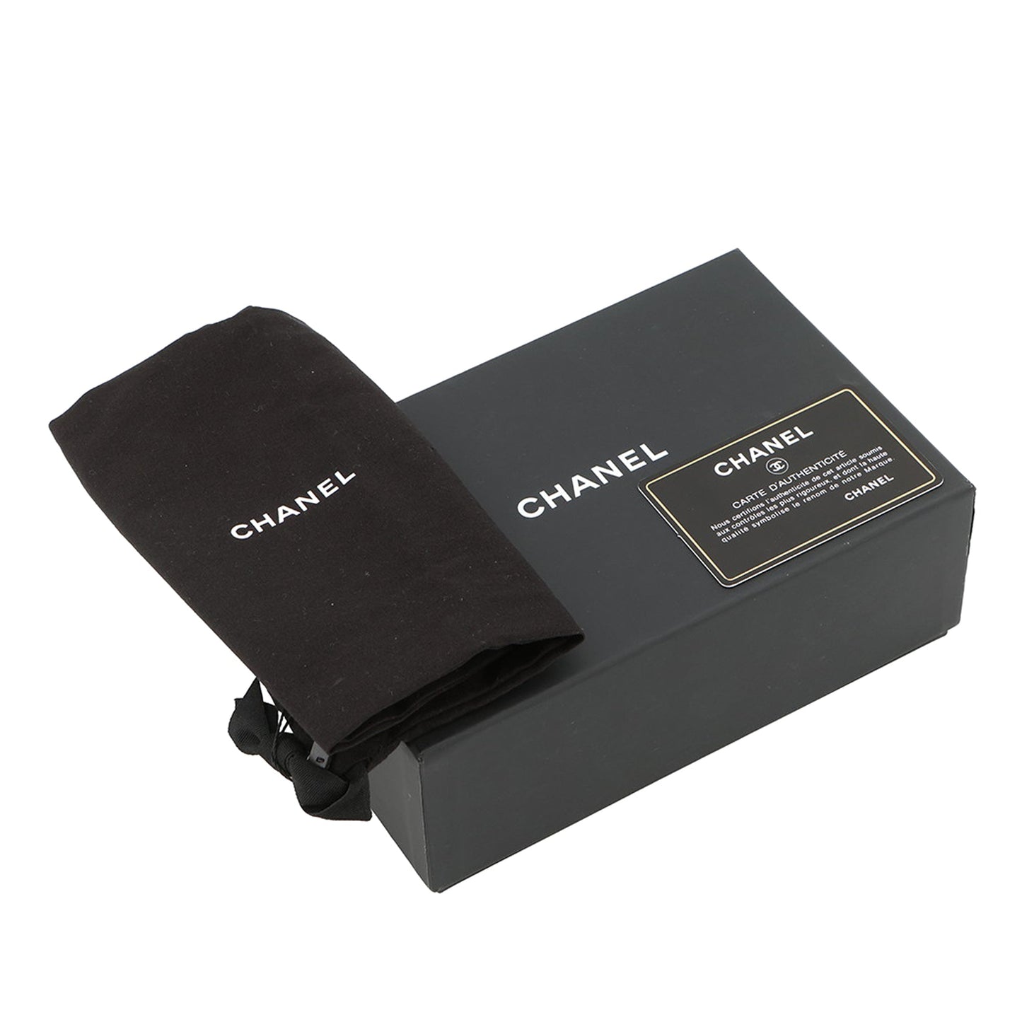 Chanel Quilted Caviar Handle With Care Round Vanity Case with Chain