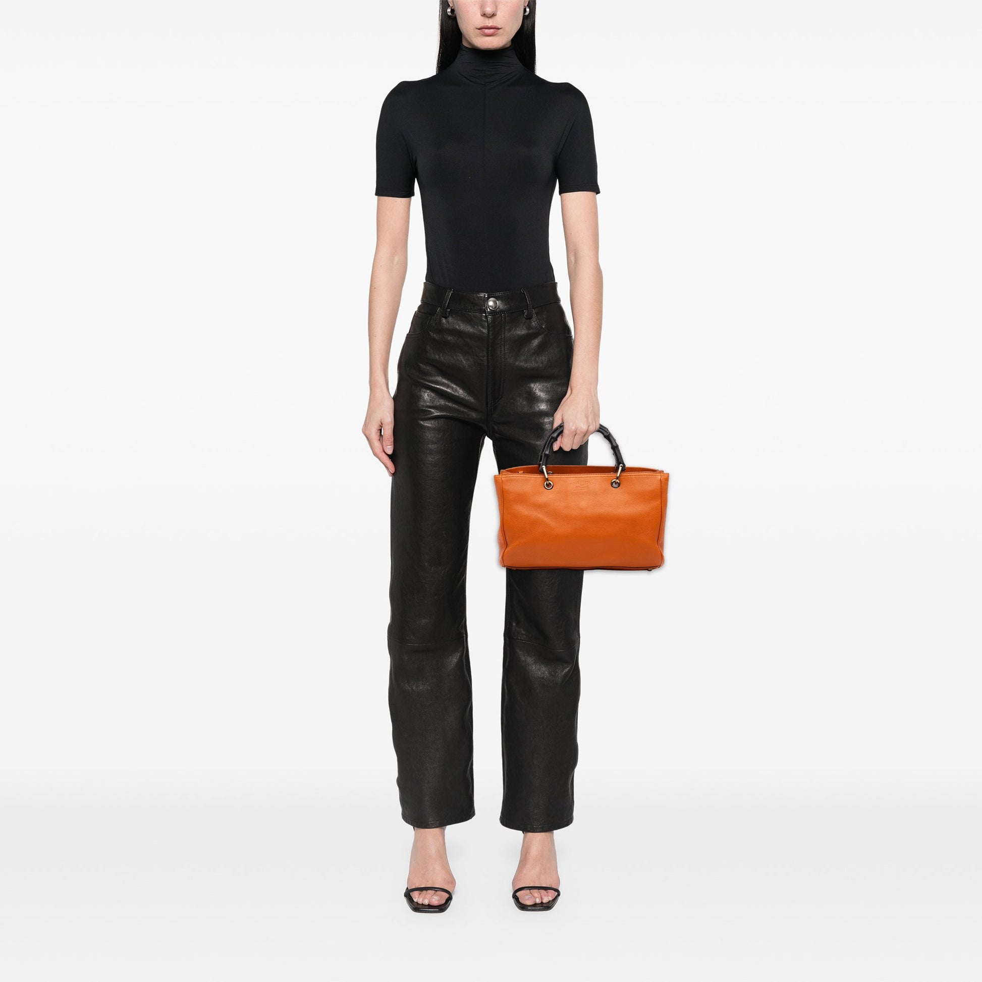 Gucci Medium Calfskin Bamboo Shopper Satchel