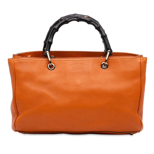 Gucci Medium Calfskin Bamboo Shopper Satchel