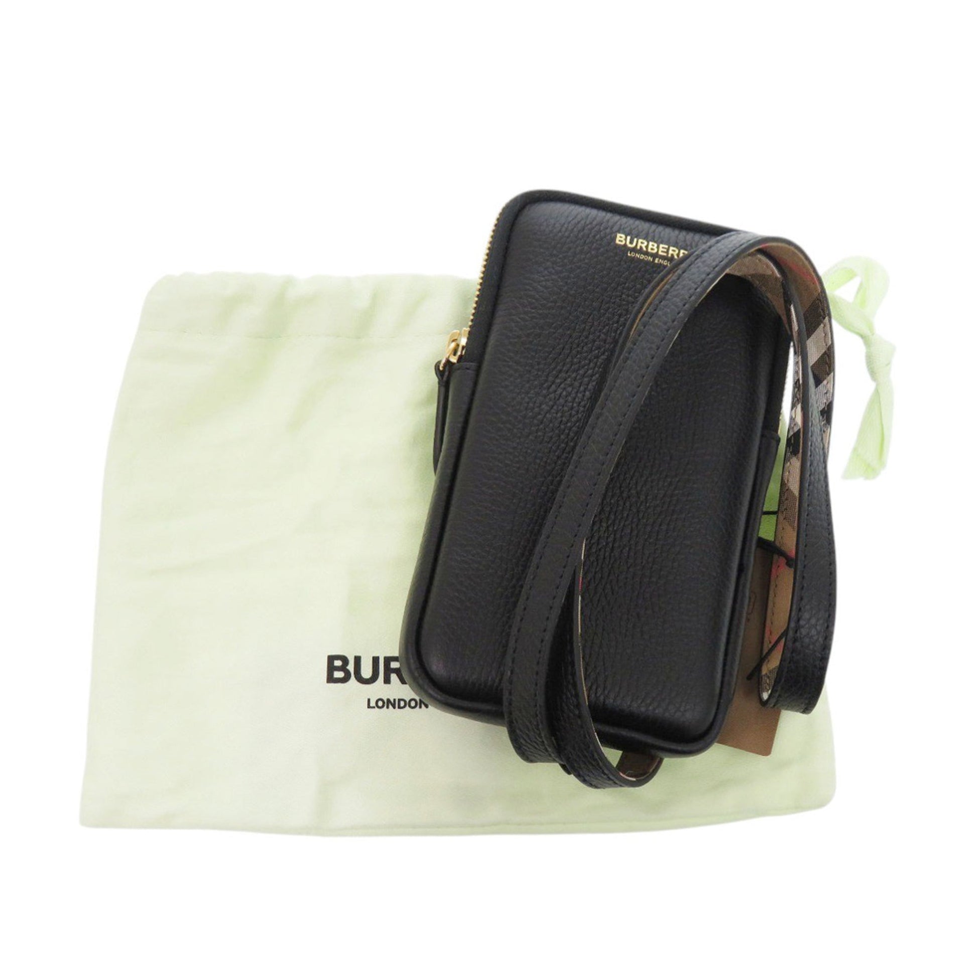 Burberry Leather Phone Pouch Crossbody