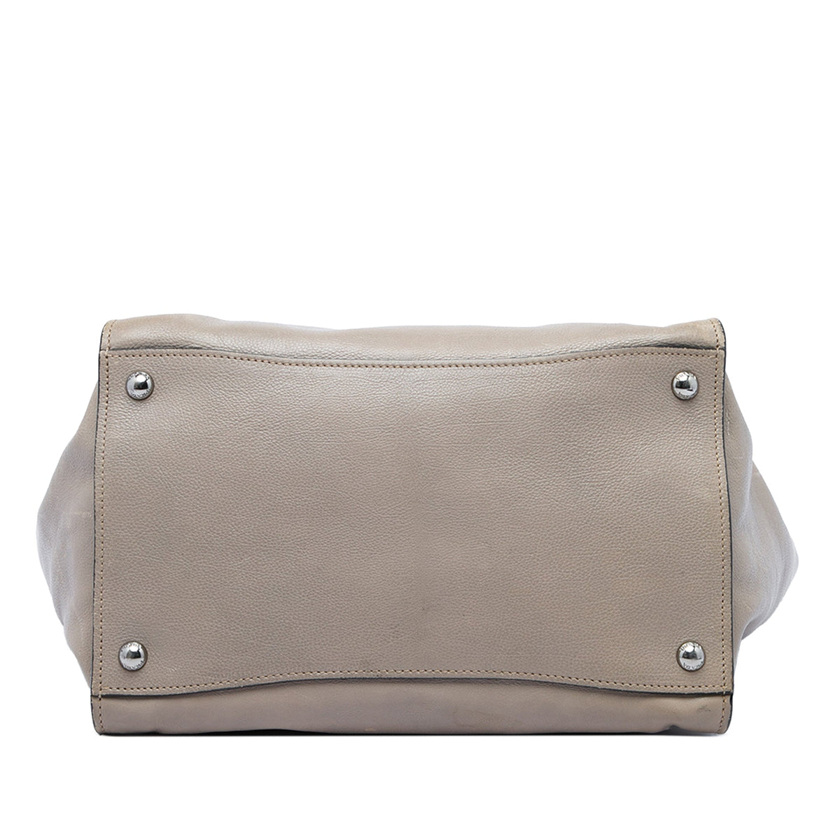 Prada Glace Calf Twin Pocket Double Handle Satchel — Brown