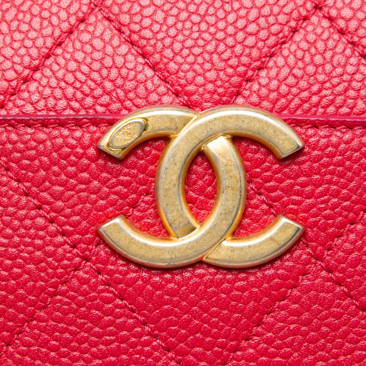 Chanel Small CC Quilted Caviar Top Handle Camera Bag