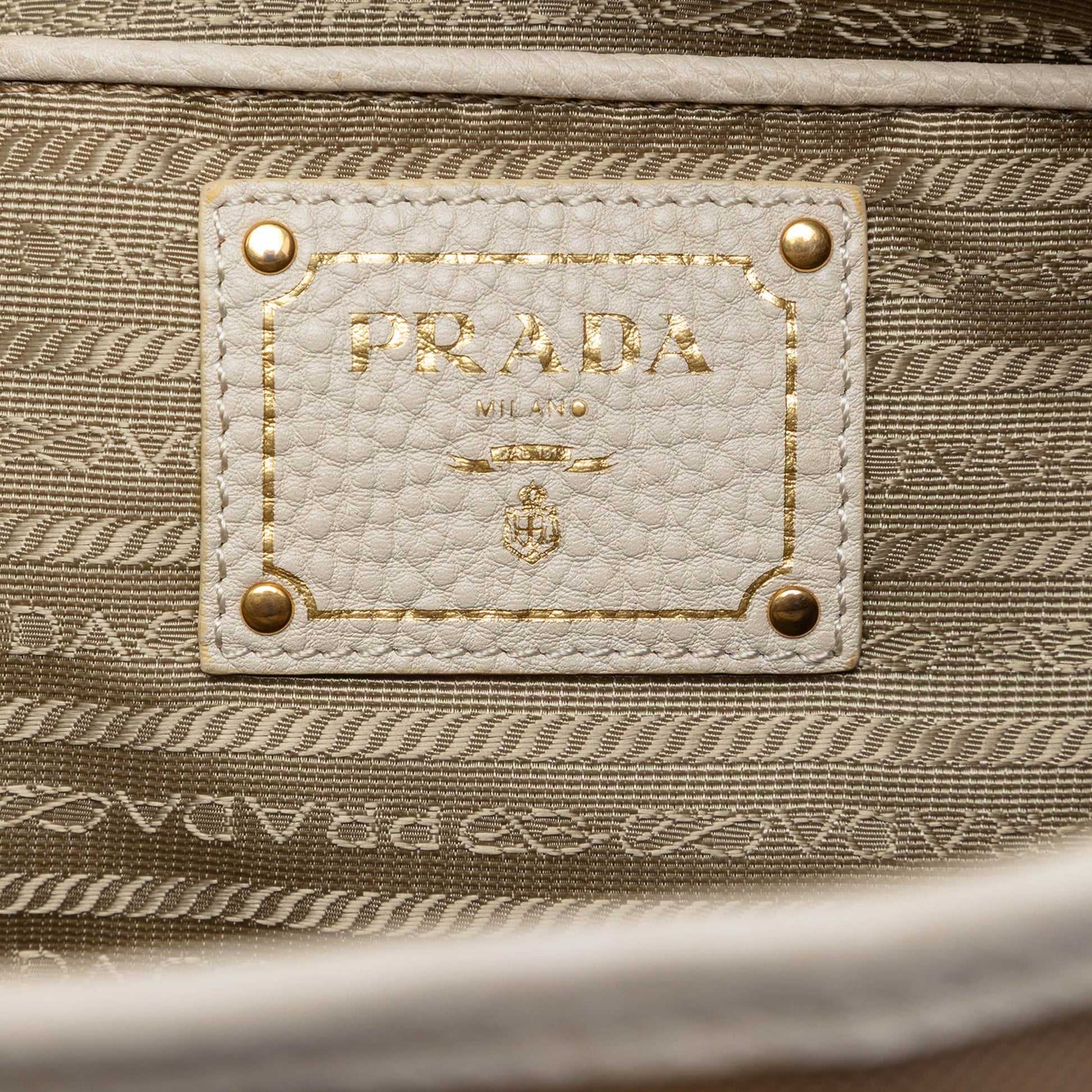 Prada Canvas Canapa Logo Bow Satchel