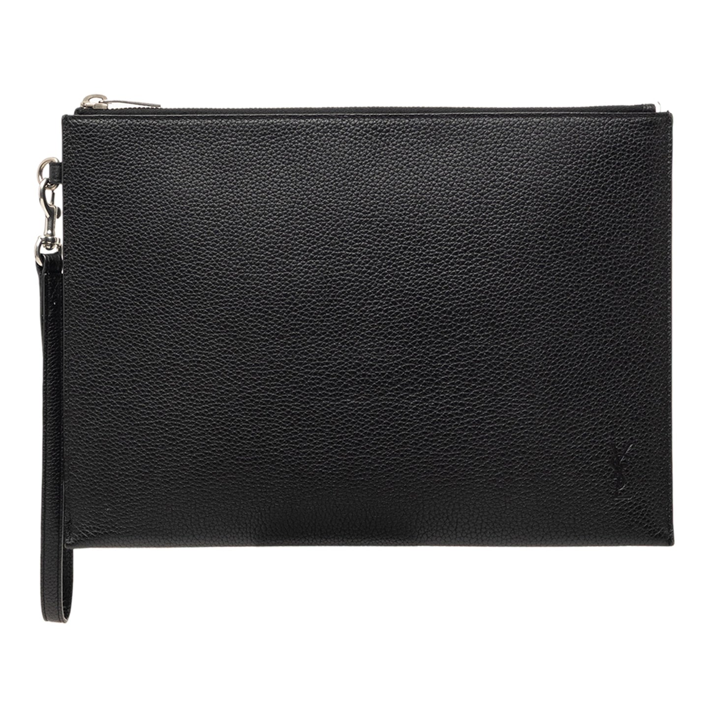 Saint Laurent Grained Calfskin Monogram Clutch
