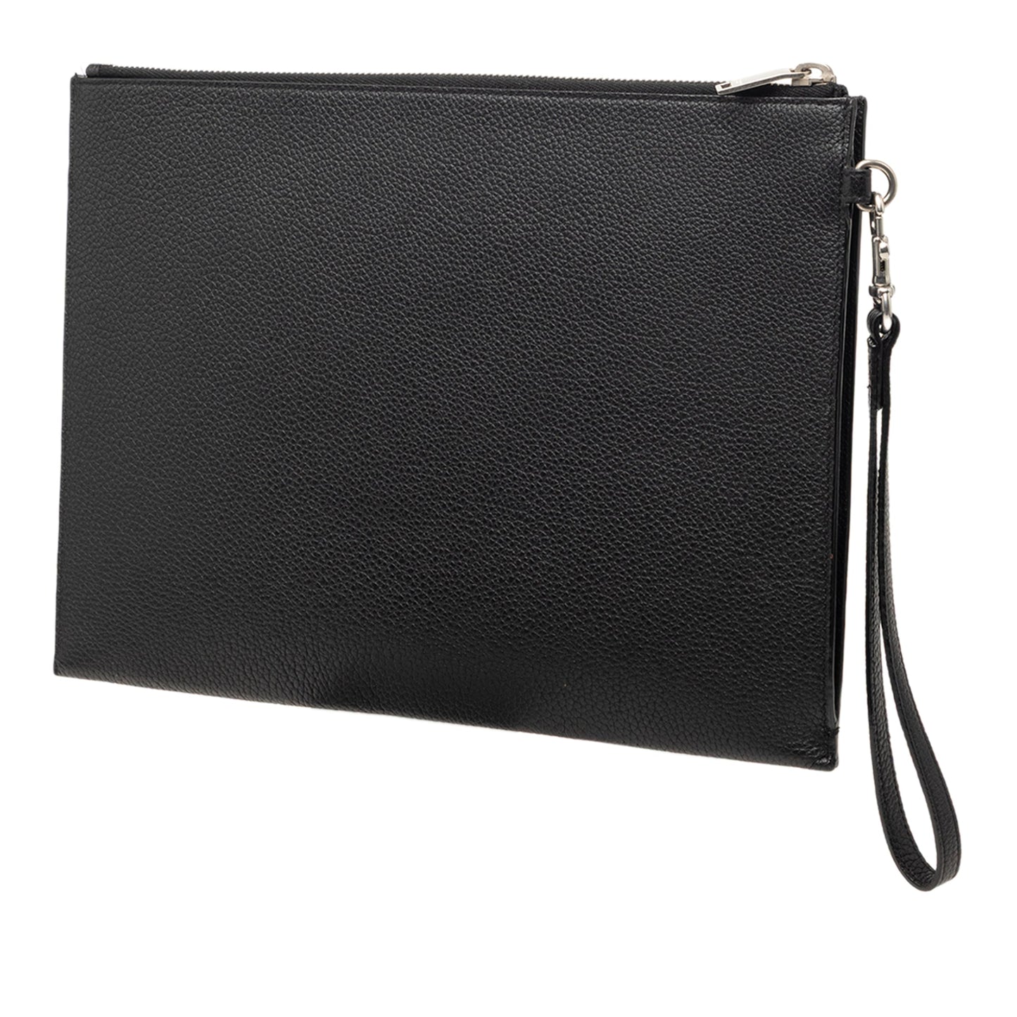 Saint Laurent Grained Calfskin Monogram Clutch