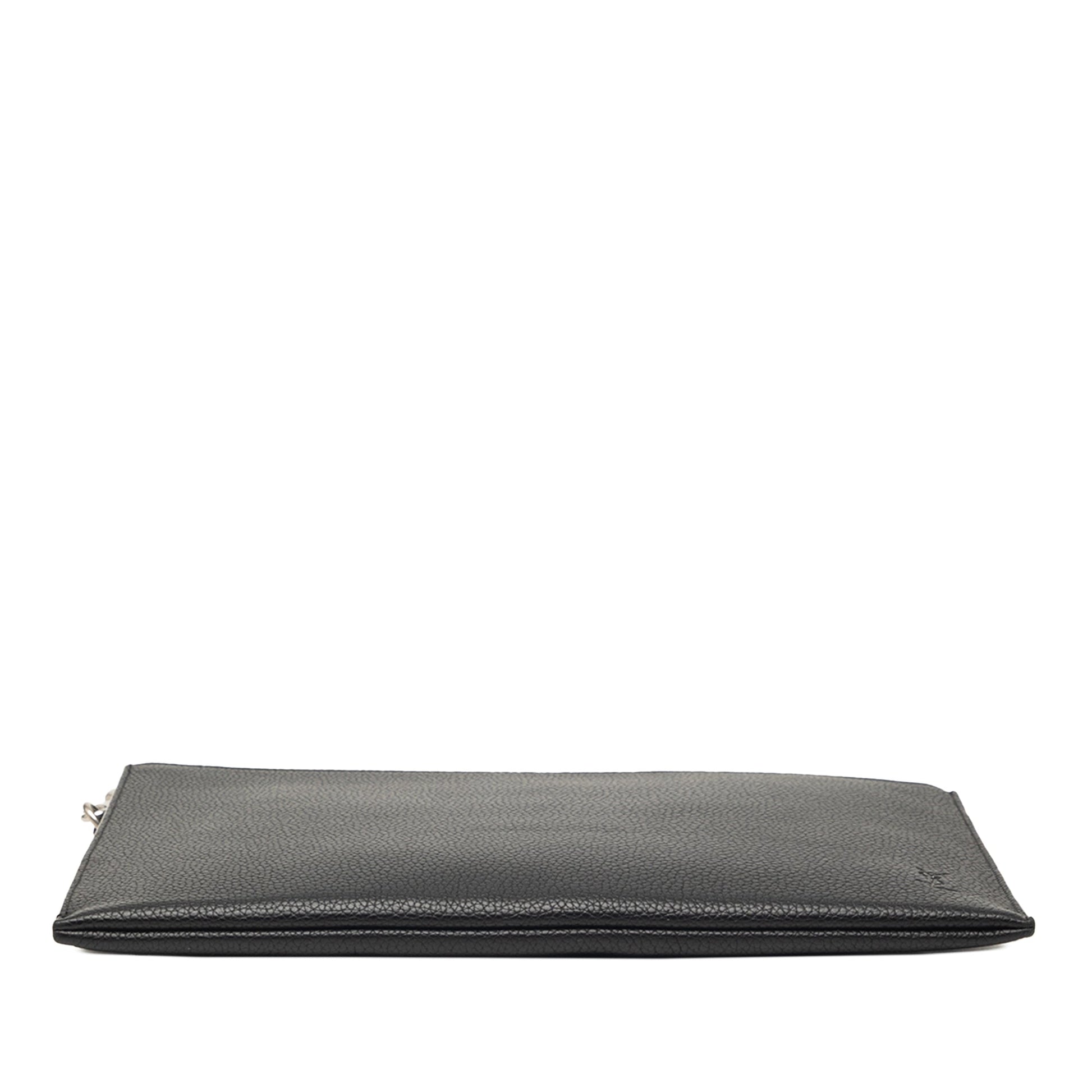 Saint Laurent Grained Calfskin Monogram Clutch