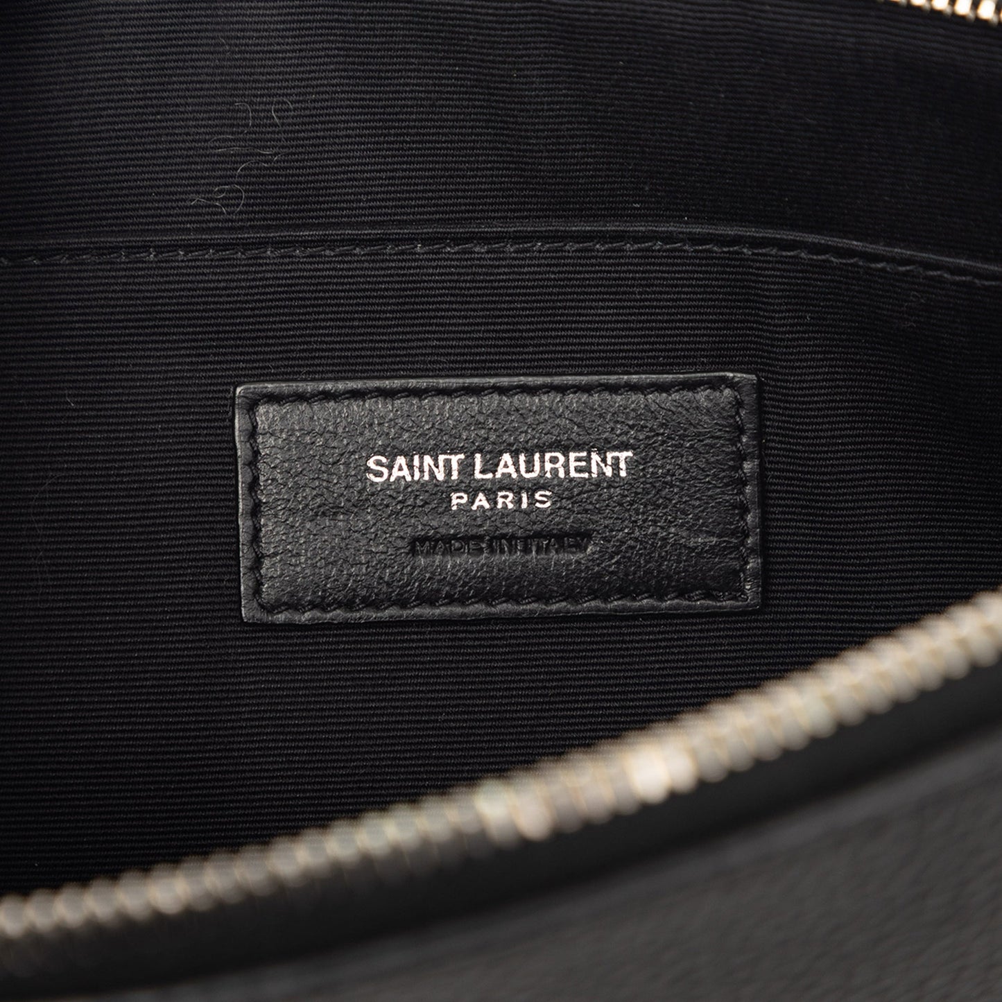 Saint Laurent Grained Calfskin Monogram Clutch