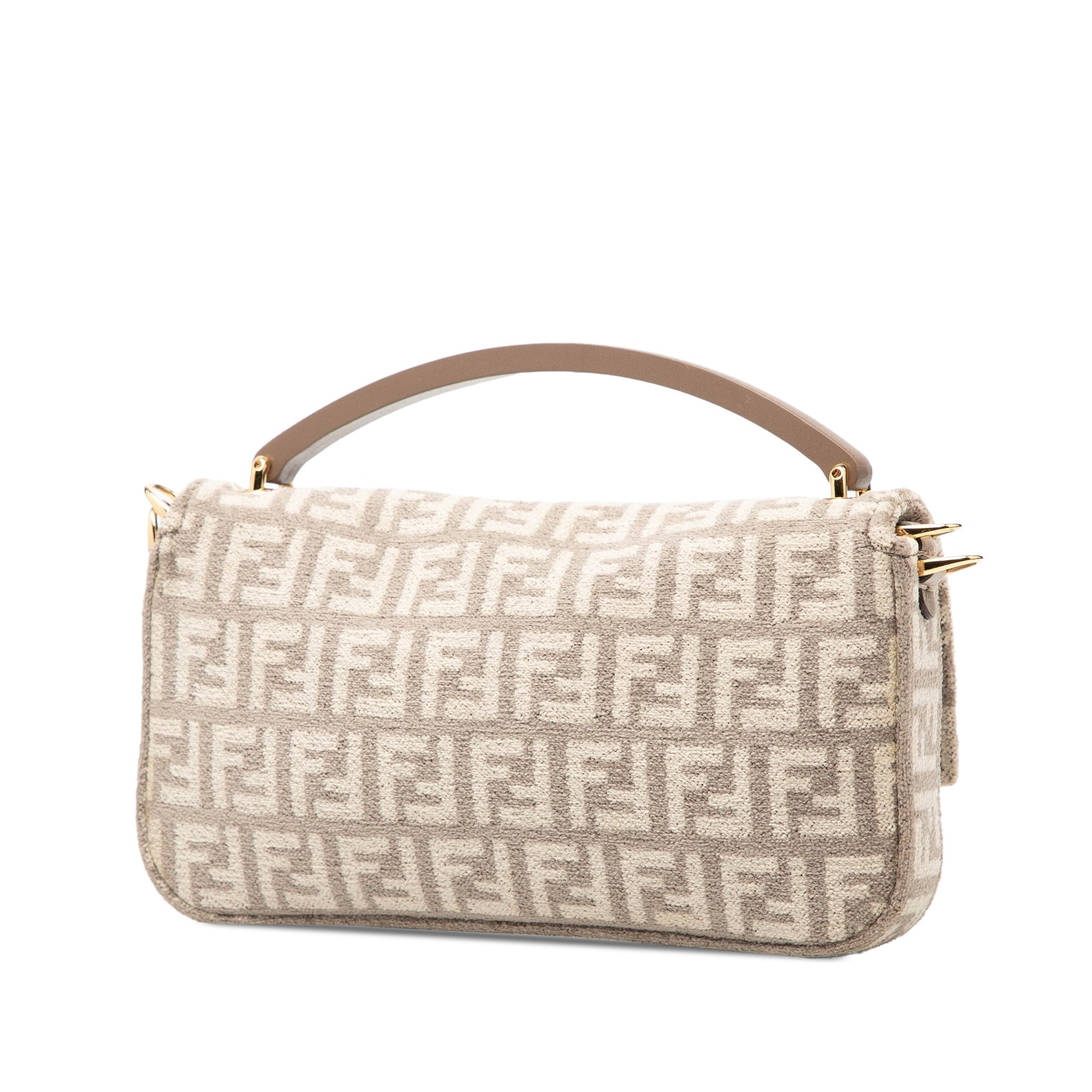 Fendi Zucchino Velvet Baguette Phone Pouch Satchel