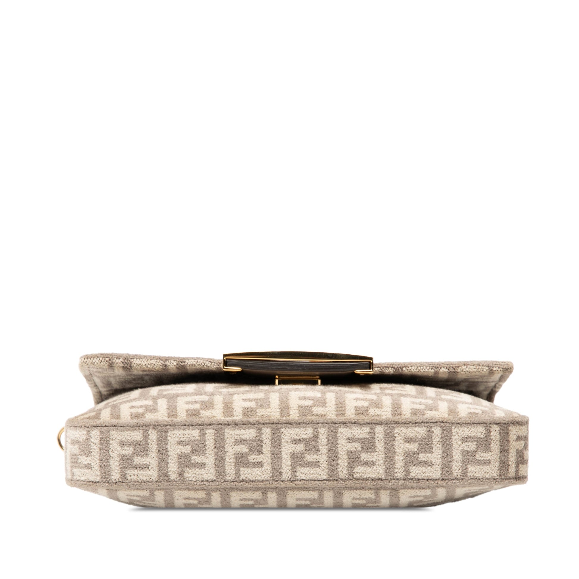 Fendi Zucchino Velvet Baguette Phone Pouch Satchel